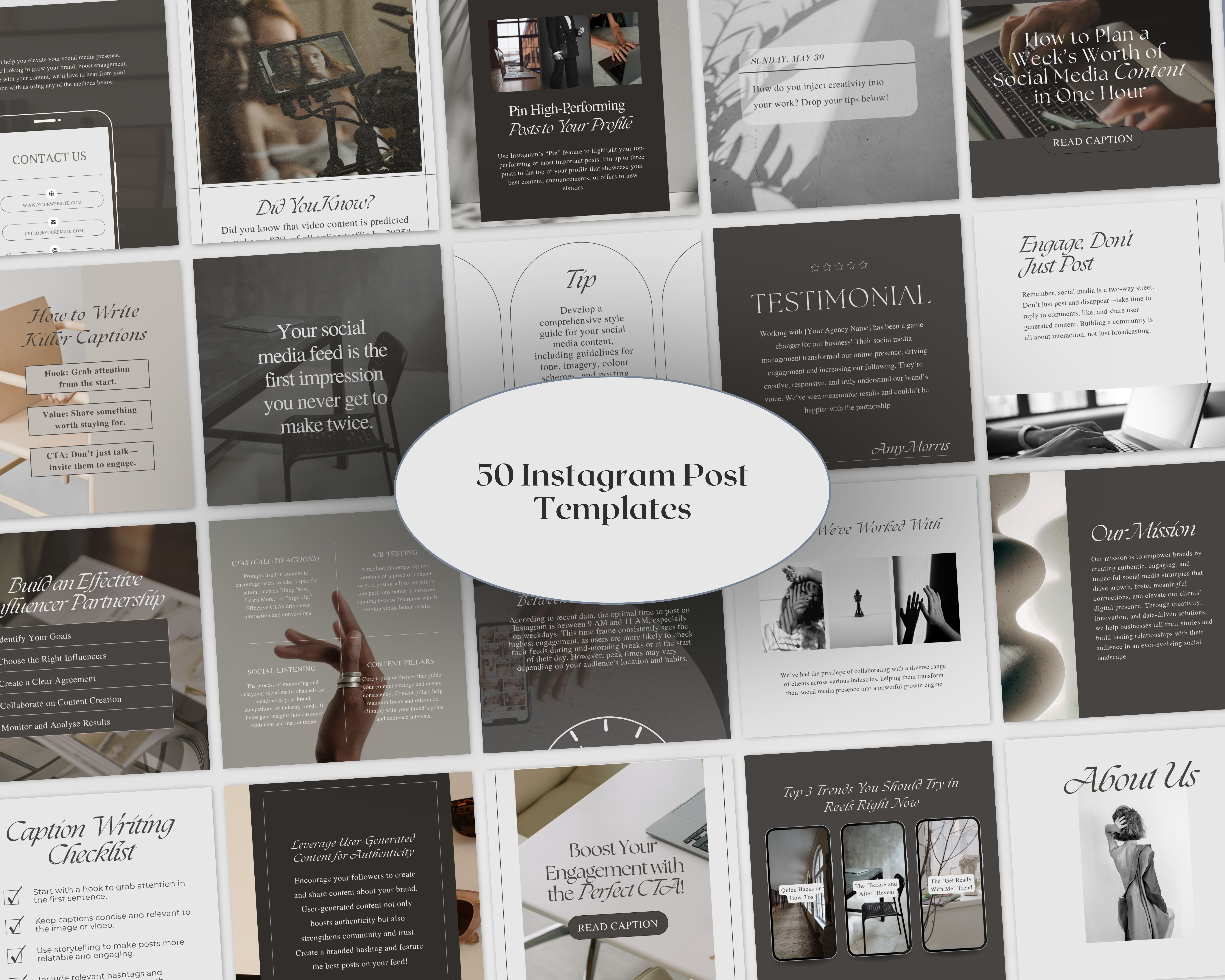 Instagram Bundle: Posts + Stories + Highlight Covers for Social Media Managers