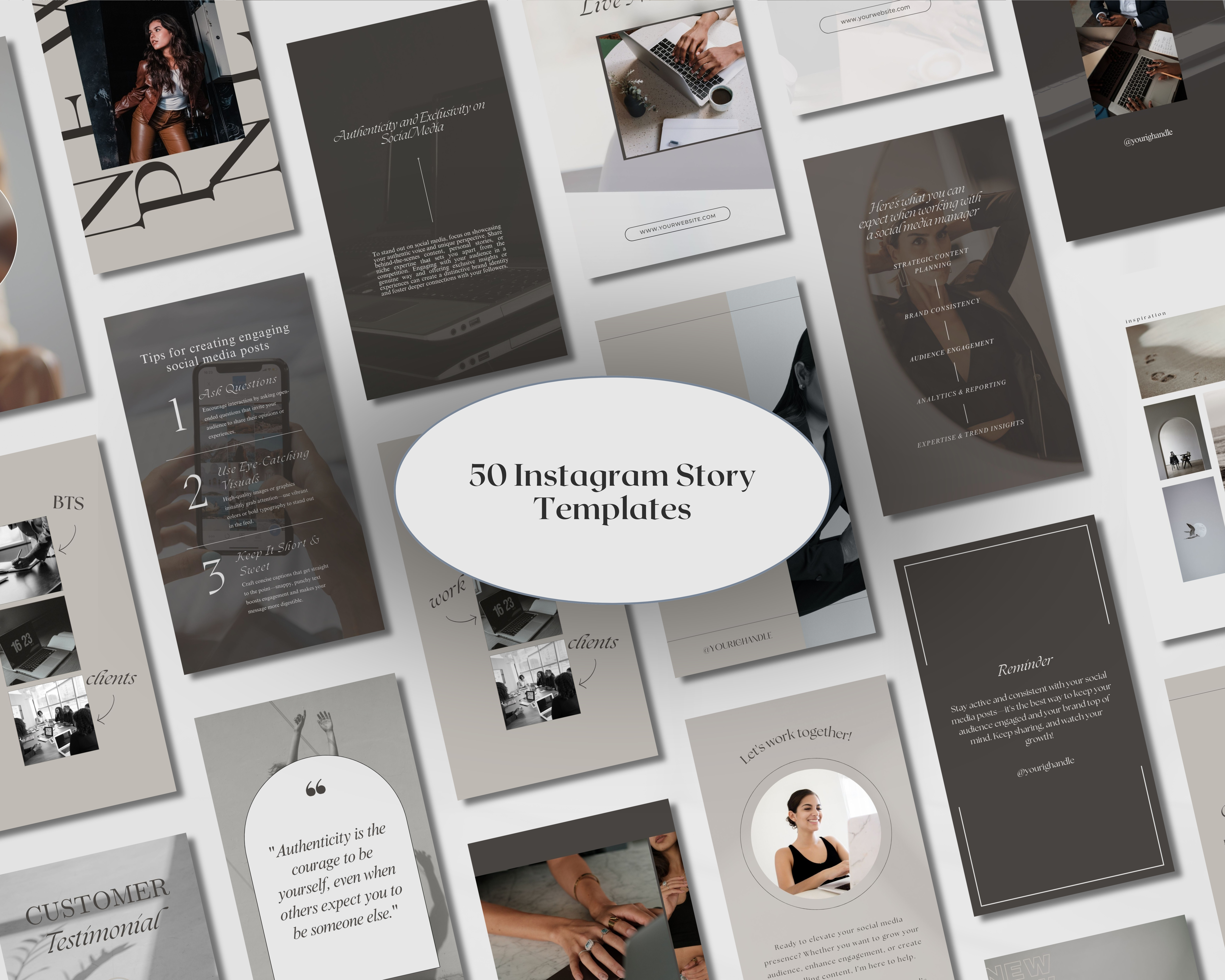 Instagram Bundle: Posts + Stories + Highlight Covers for Social Media Managers
