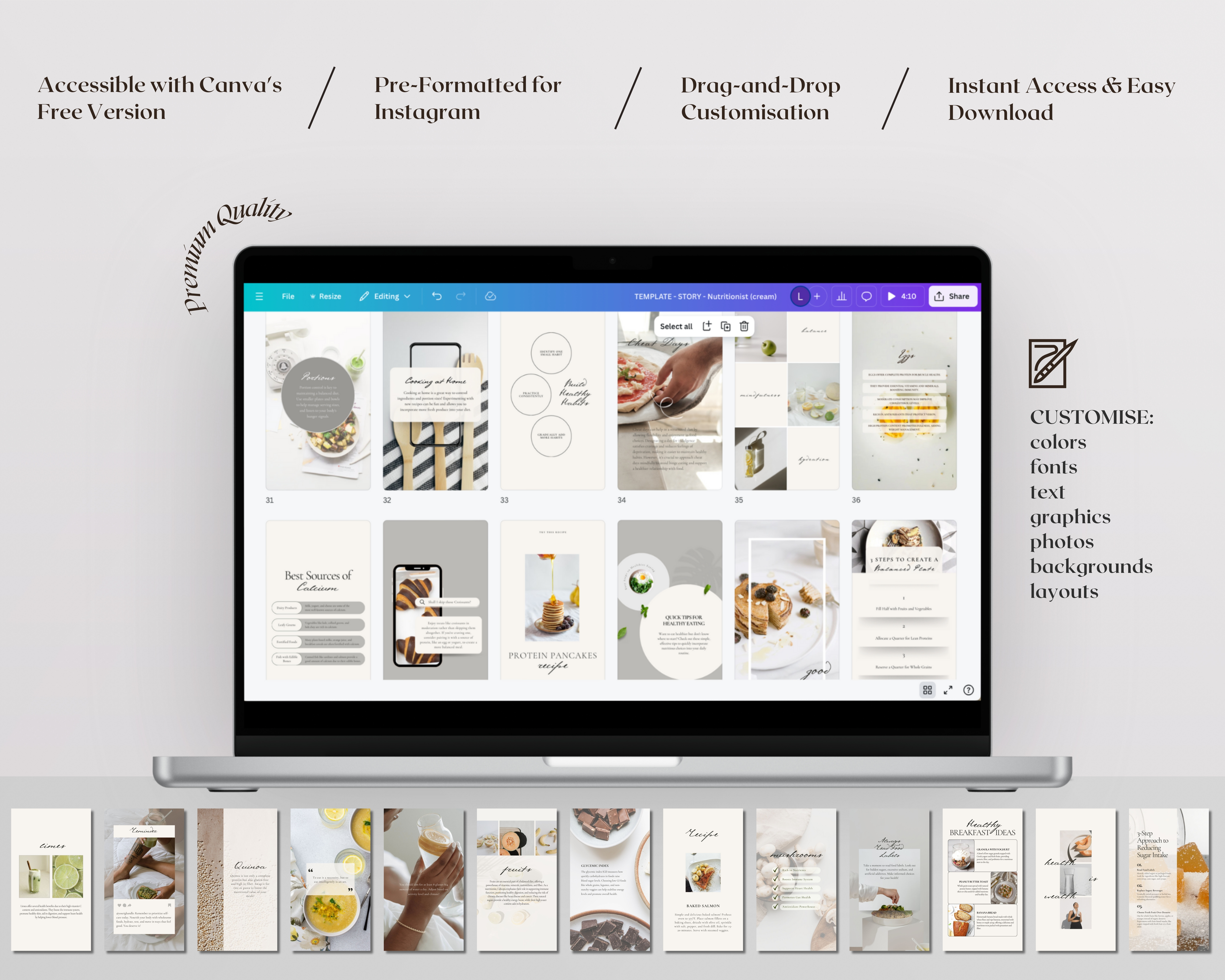 50 Instagram Story Templates for Nutritionists
