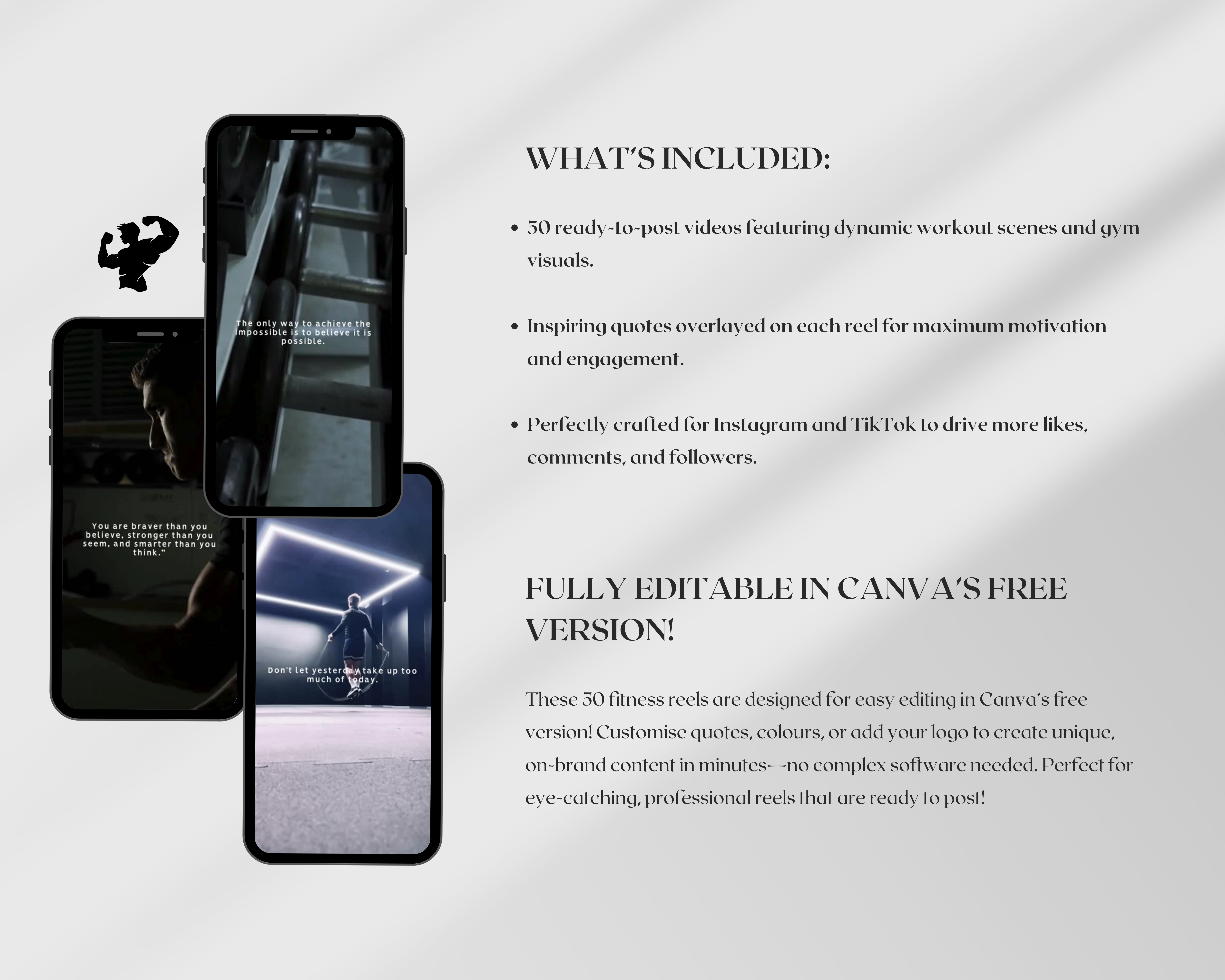 50 Fitness Reel Videos with Quotes for Men