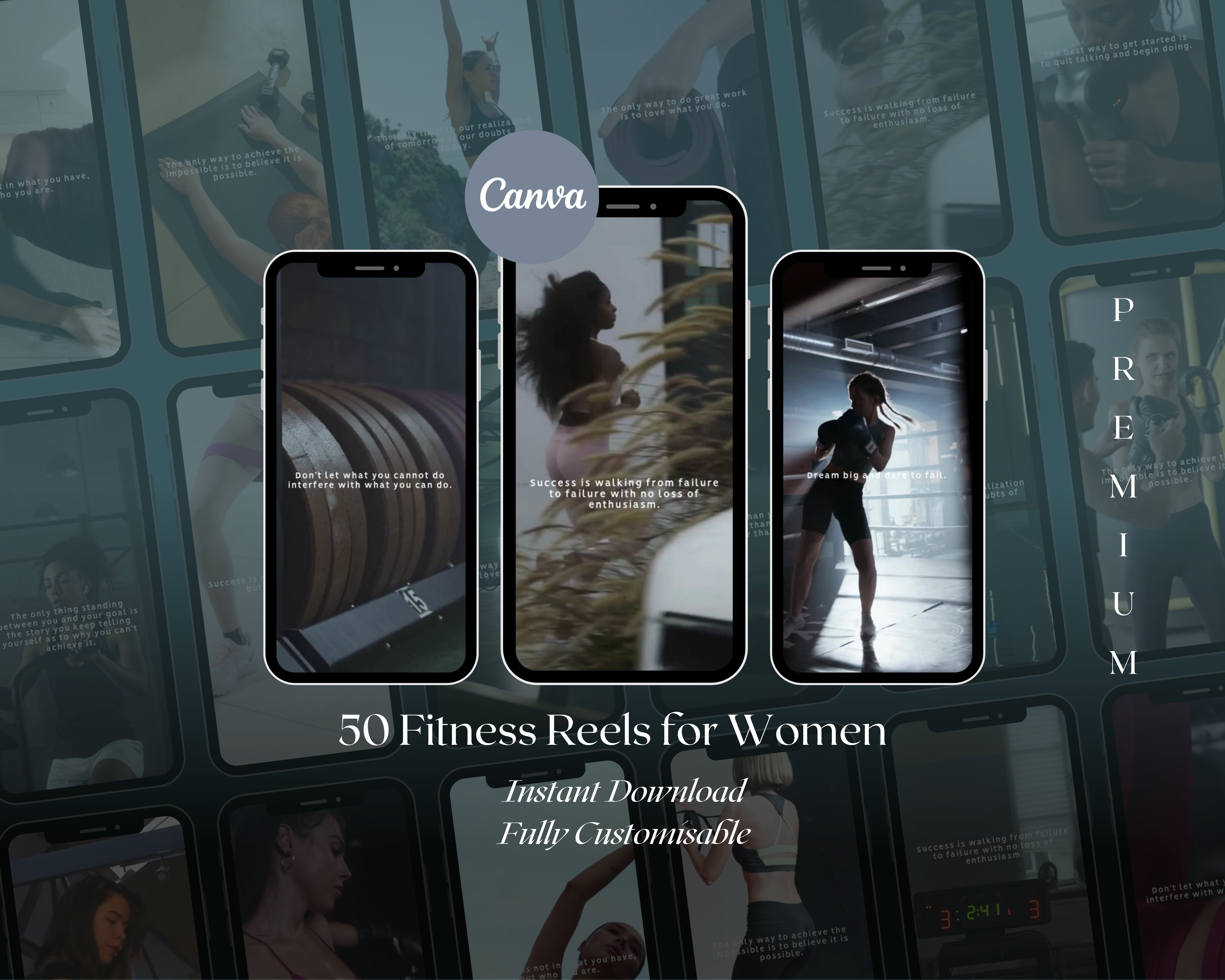 50 Fitness Reel Videos with Quotes for Women