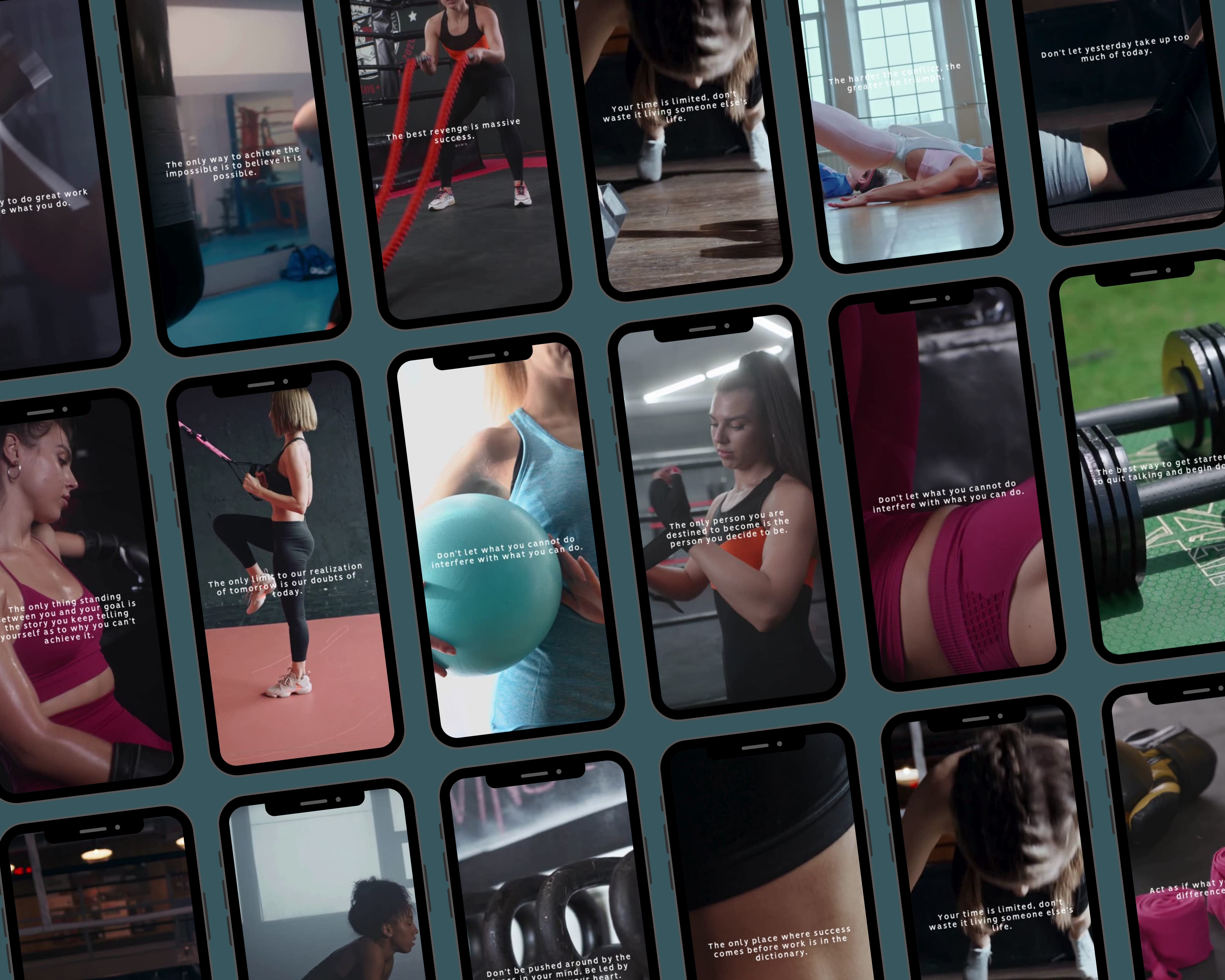 50 Fitness Reel Videos with Quotes for Women