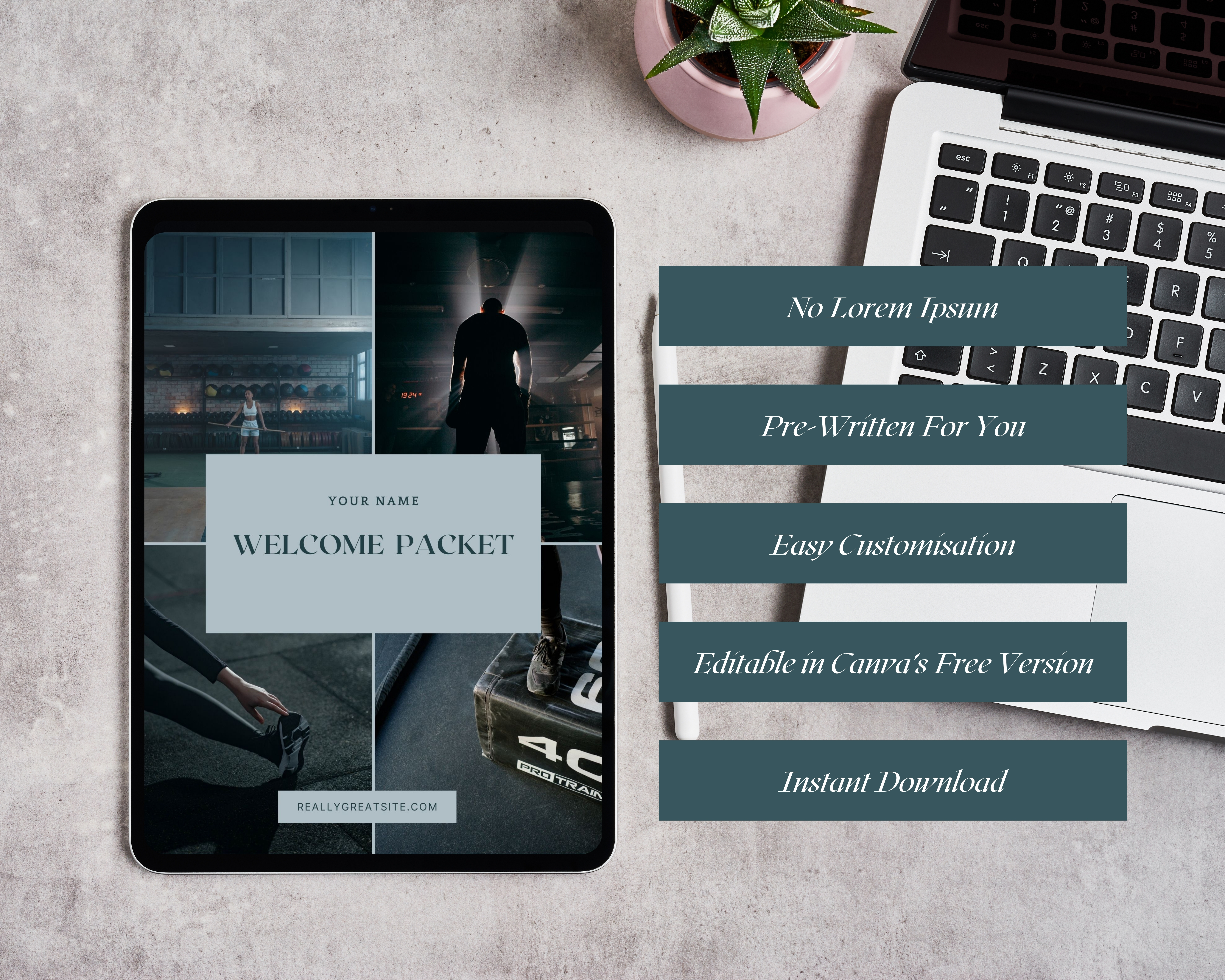 Personal Trainer Templates: Services & Pricing Guide, Welcome Packet, Goodbye Packet