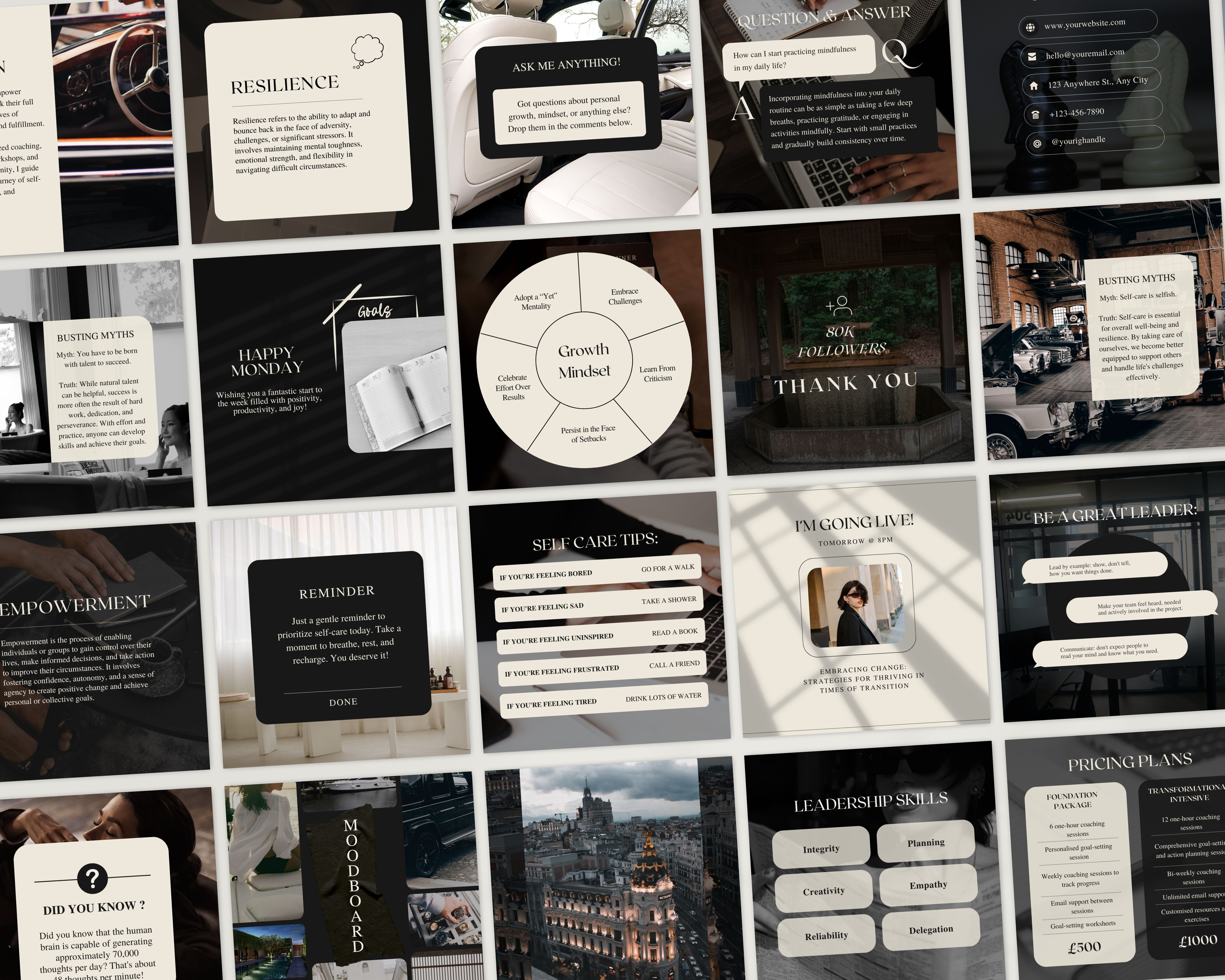 50 Instagram Post Templates for Life Coaches