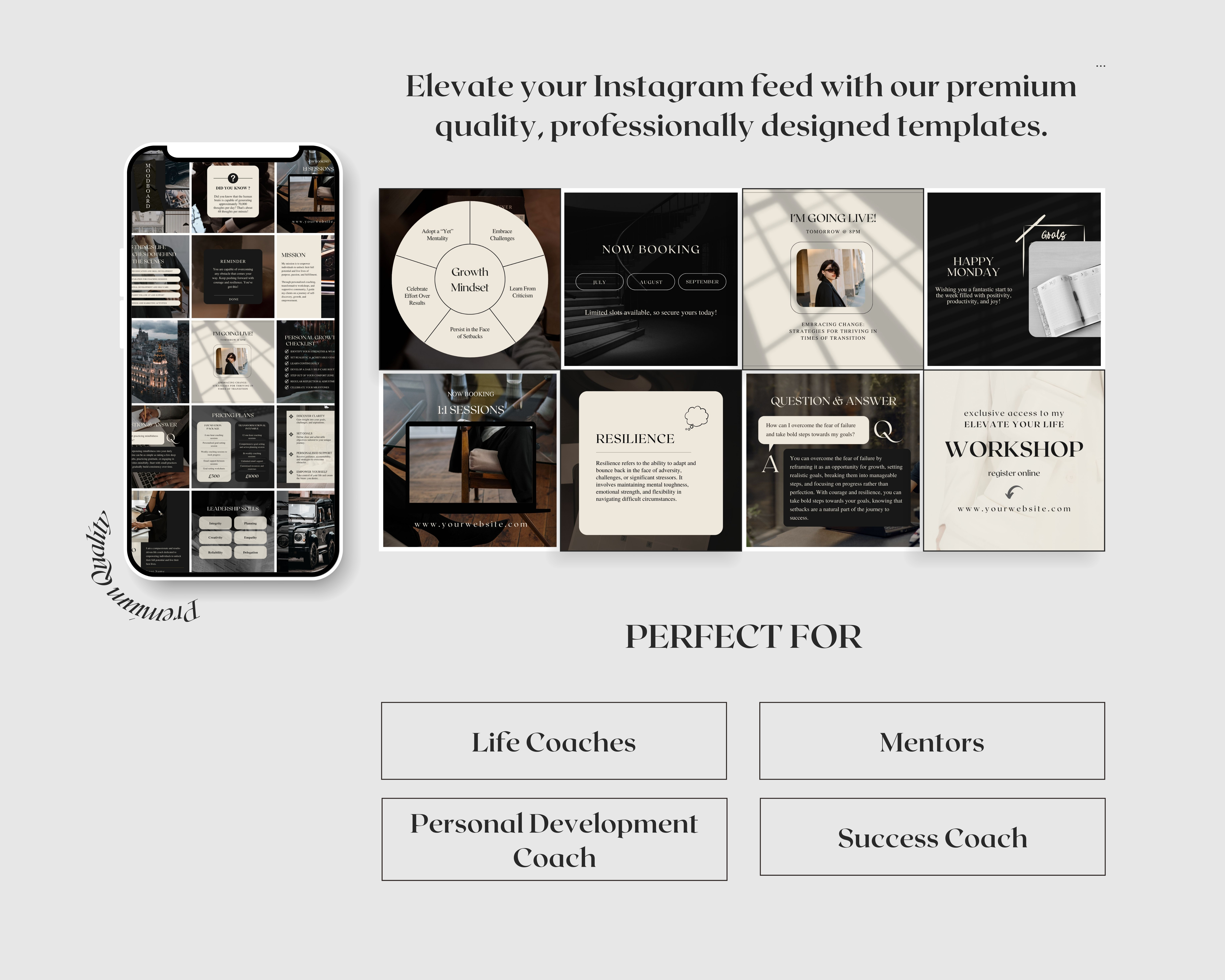50 Instagram Post Templates for Life Coaches