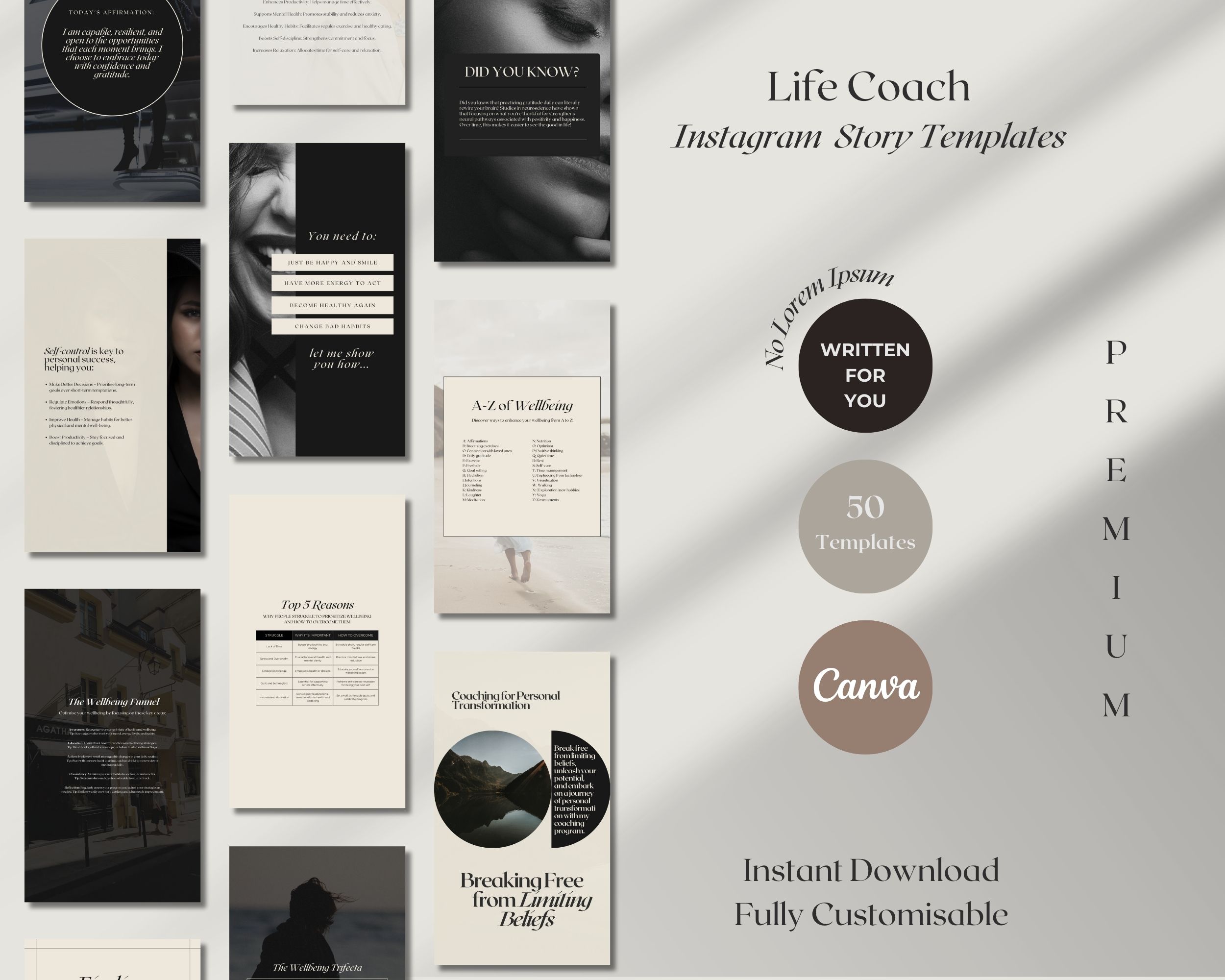 50 Instagram Story Templates for Life Coaches