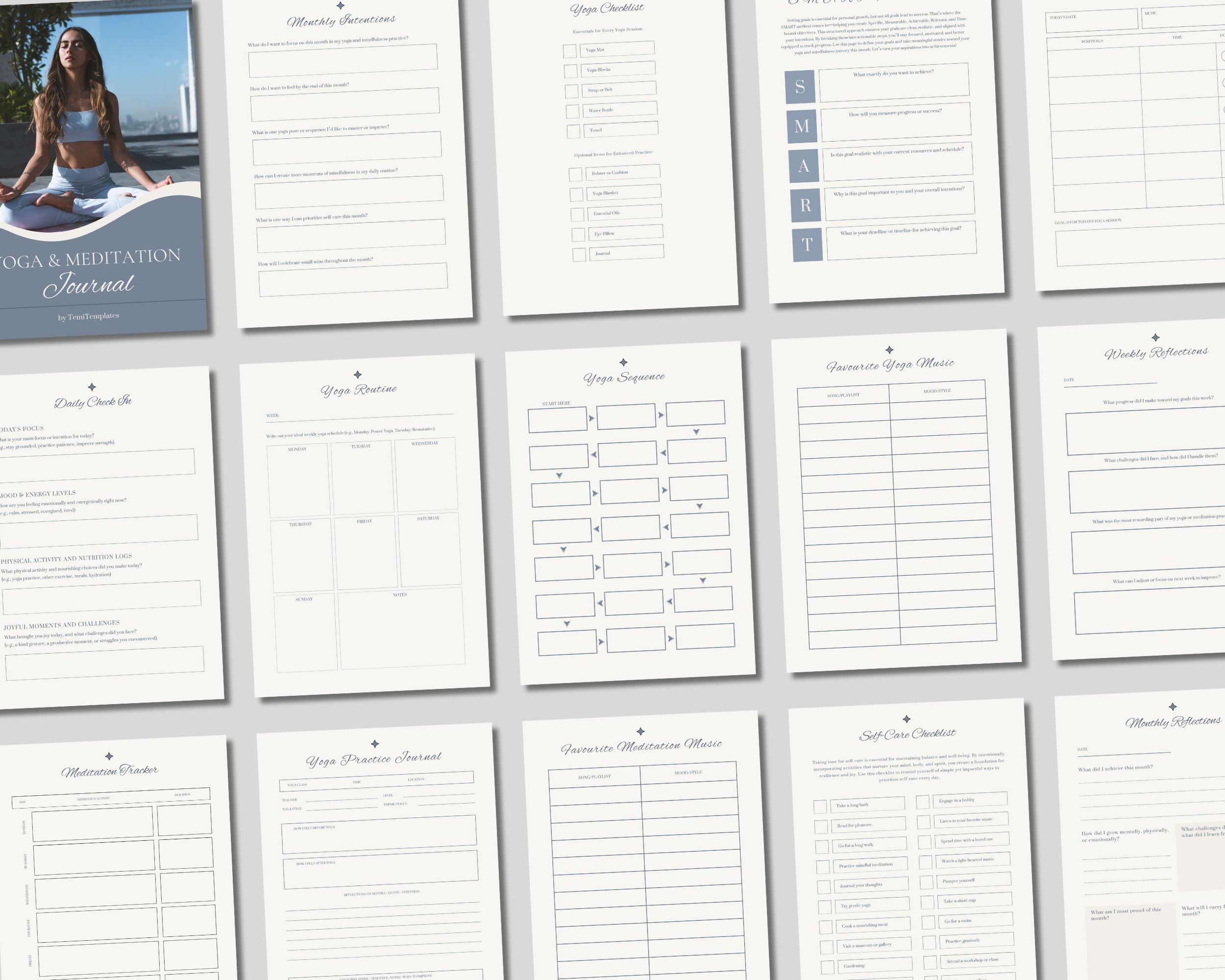 Printable Yoga & Meditation Journal