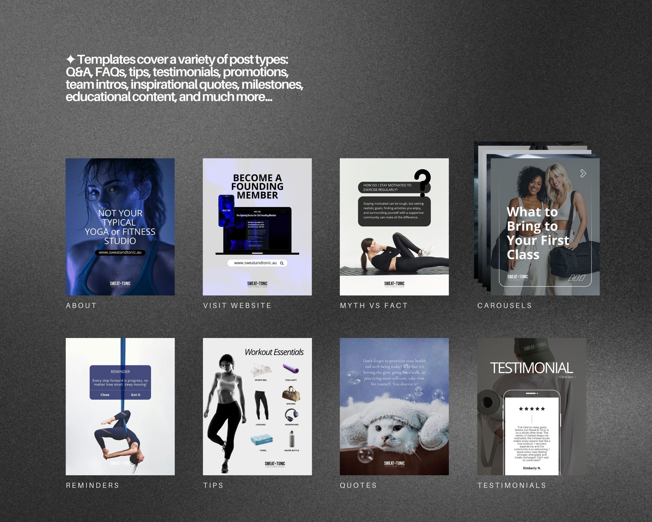 Custom Instagram Template Package - Fully Branded, Ready-to-Post + Captions & Hashtags Included