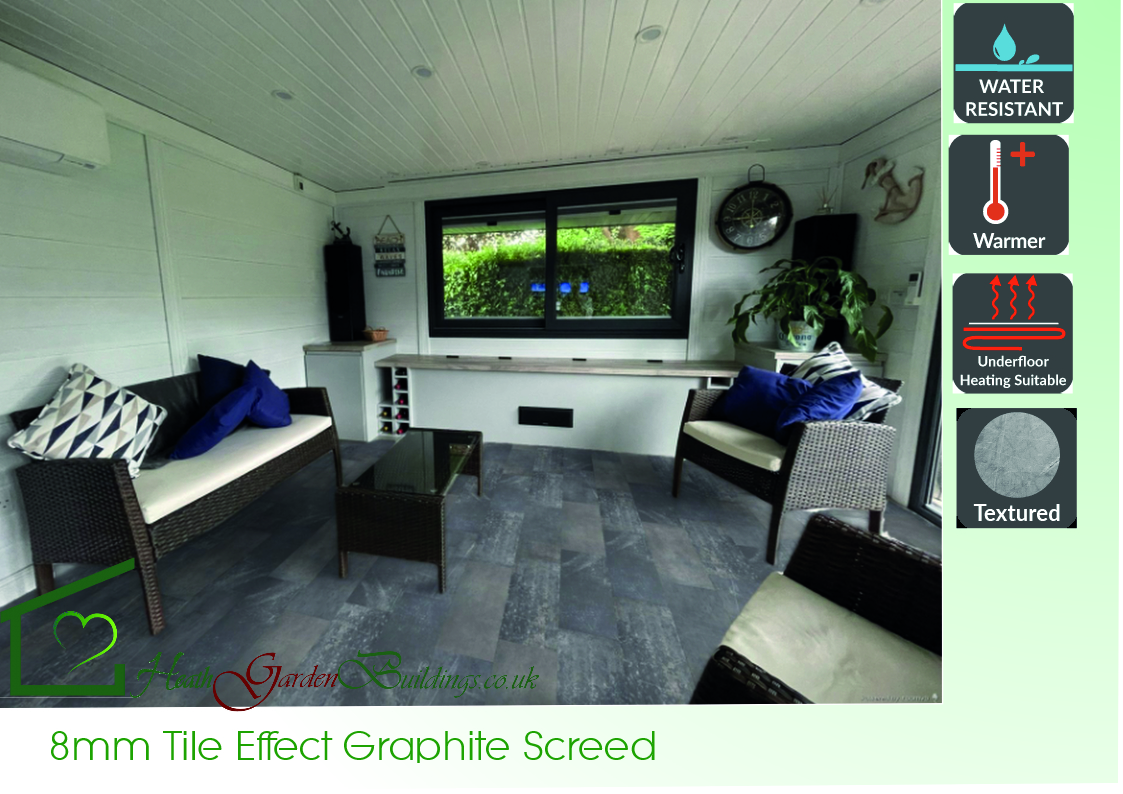 Laminated flooring, including high quality underlay and skirtings.