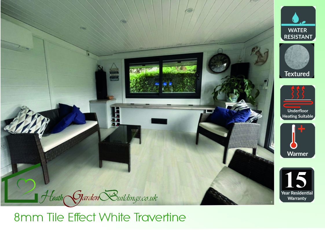 Laminated flooring, including high quality underlay and skirtings.