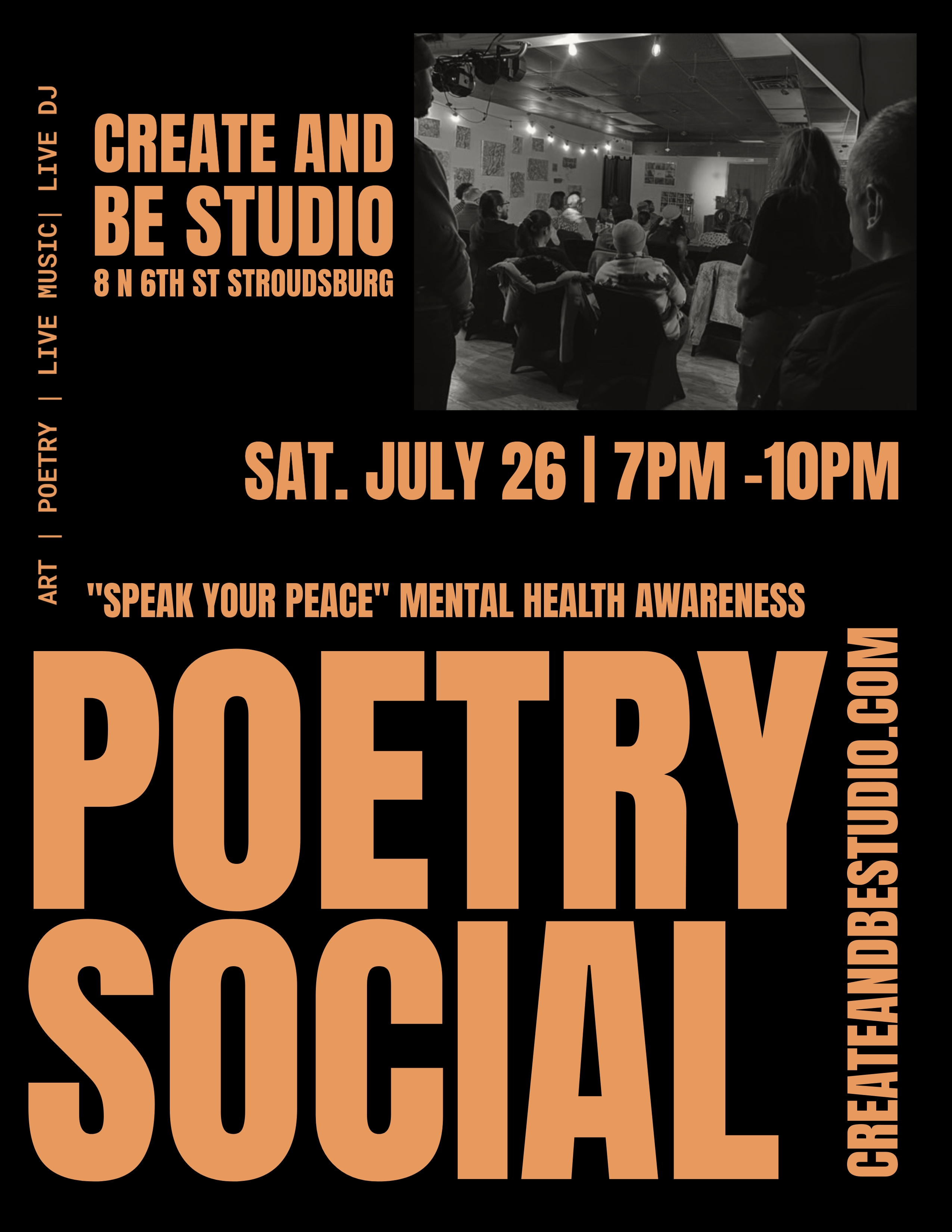 THE POETRY SOCIAL: SPEAK YOUR PEACE A MENTAL HEATLH AWARENESS EVENT