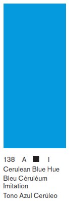 Winsor & Newton SERIE WINTON, Tono de azul cerúleo / Cerulean Blue Hue  No.138,  color fino al oleo en tubo de 200 ml, 1 pza