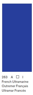 Winsor & Newton SERIE WINTON, Ultramarine Frances / Ultramarine French  No.263,  color fino al oleo en tubo de 200 ml, 1 pza