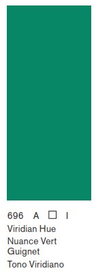 Winsor & Newton SERIE WINTON, Tono Viridian / Viridian Hue No.696,  color fino al oleo en tubo de 200 ml, 1 pza