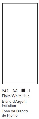 Winsor & Newton SERIE WINTON. Tono de Blanco de Plomo / FlakeWhite Hue No.242,  color fino al oleo en tubo de 200 ml. 1 pza