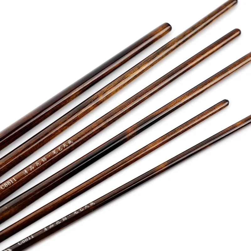 Set de 6 Pinceles de pelo muy suave tipo filbert para oleo, acrilico y acuarela, PROFESIONAL
