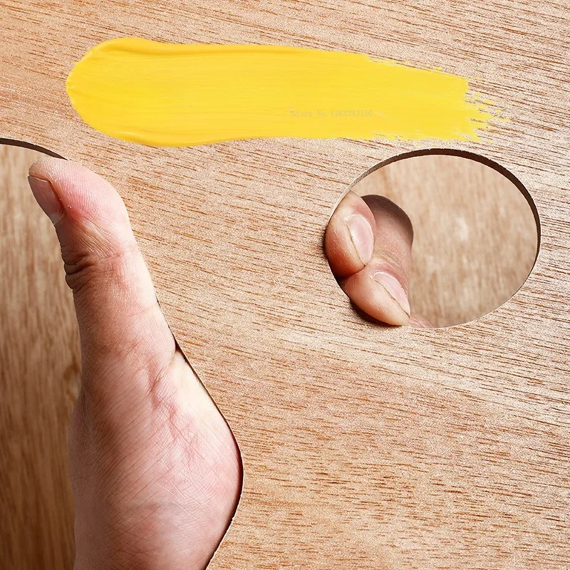 Paleta de Madera Forma Clásica de riñón Grande 30x40 cms con 5 mm de espesor color madera natural barnizada