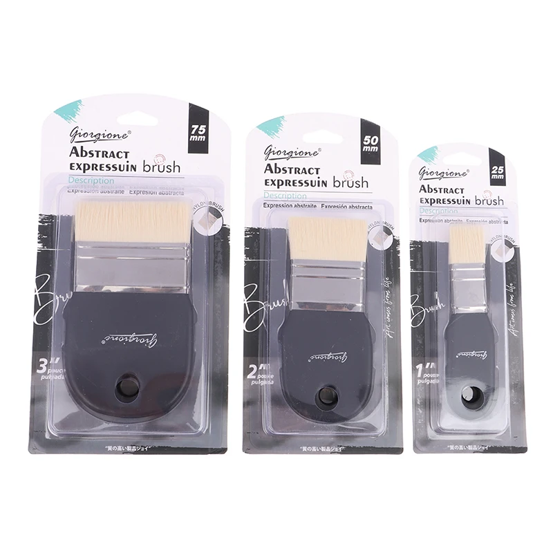 SET DE Pincel de cerdas duras de nailon de 2.5 , 5 y 7.5 cms de ancho para gran formato