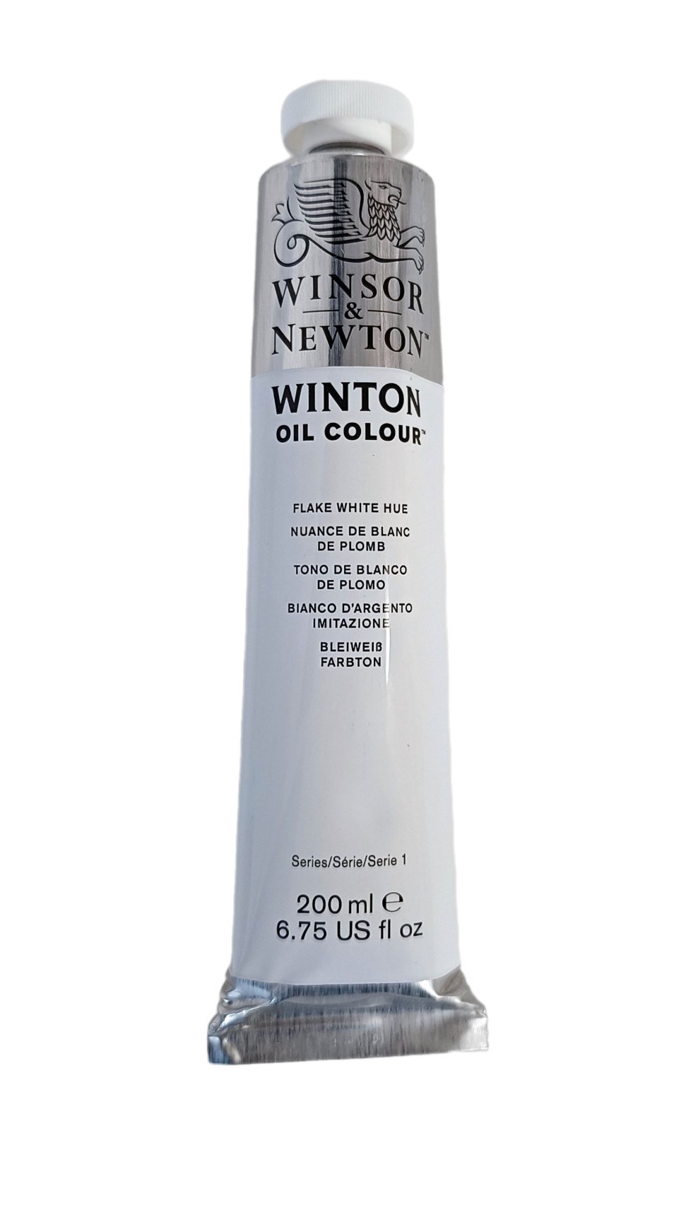 Winsor & Newton SERIE WINTON. Tono de Blanco de Plomo / FlakeWhite Hue No.242,  color fino al oleo en tubo de 200 ml. 1 pza