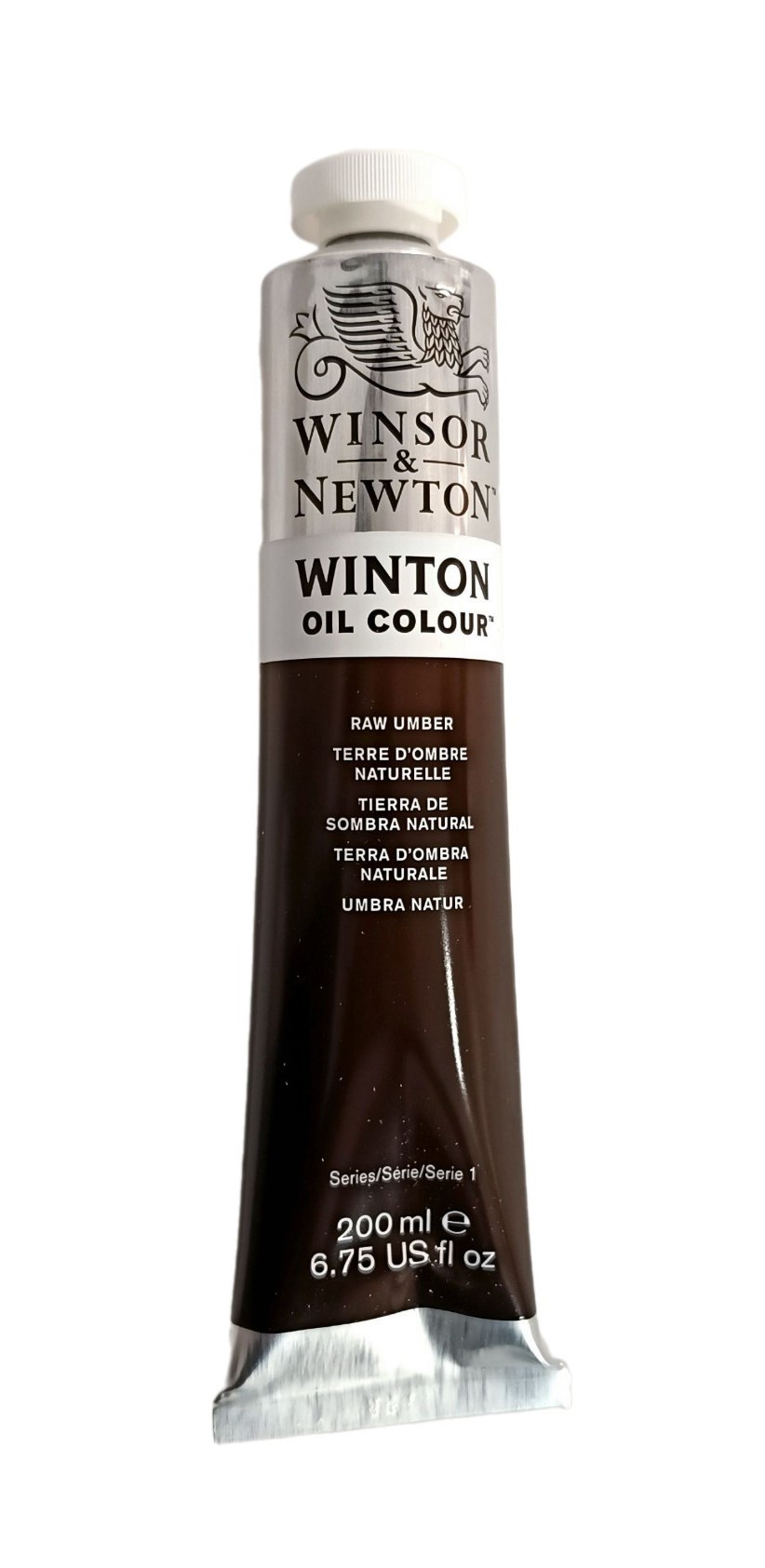 Winsor & Newton SERIE WINTON, Tierra de Sombra Natural / Raw Umber No.554,  color fino al oleo en tubo de 200 ml, 1 pza