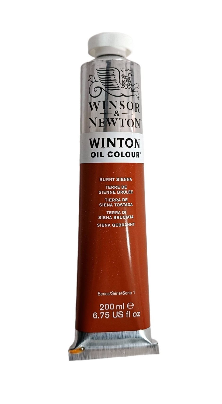 Winsor & Newton SERIE WINTON, Tierra de Siena Tostada / Burnt Sienna No.074,  color fino al oleo en tubo de 200 ml, 1 pza