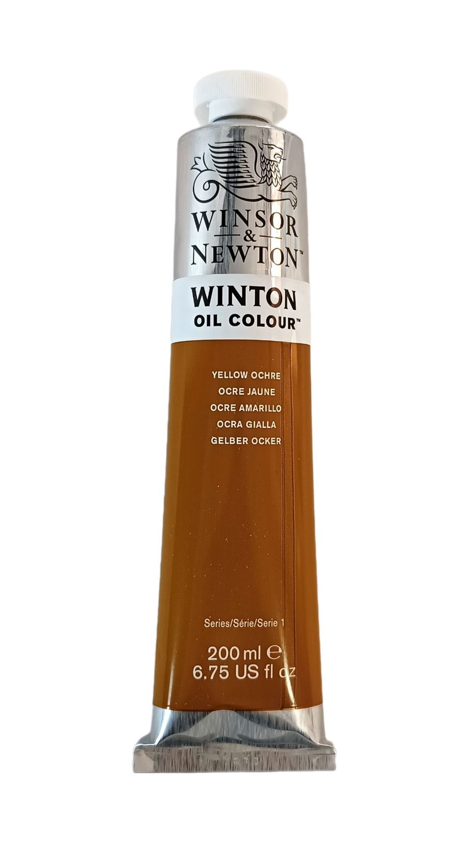 Winsor & Newton SERIE WINTON, Ocre Amarillo / Ochre Yellow No.744,  color fino al oleo en tubo de 200 ml, 1 pza