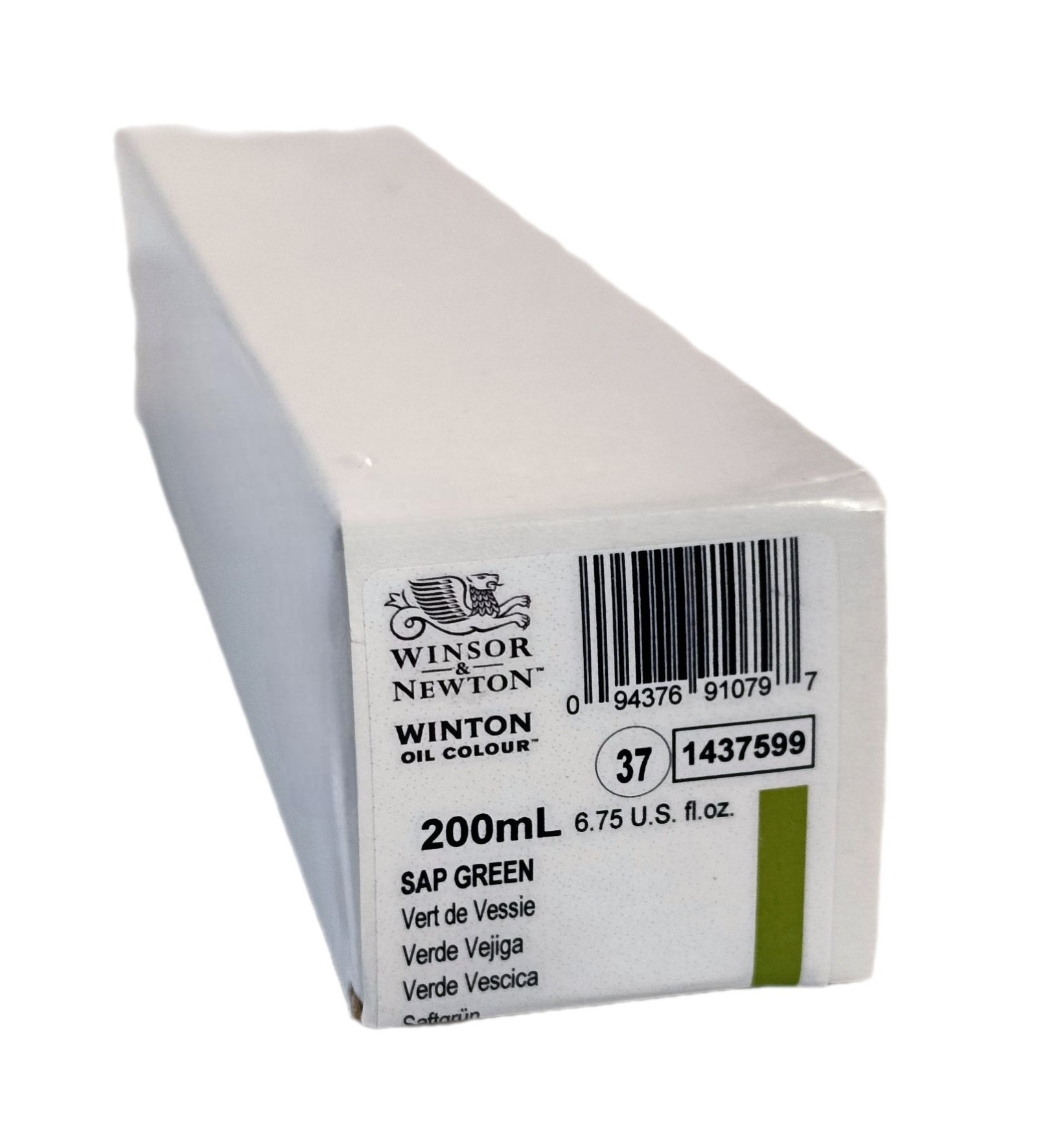 Winsor & Newton SERIE WINTON, Verde Sapo (Oliva) / Sap Green No.599,  color fino al oleo en tubo de 200 ml, 1 pza