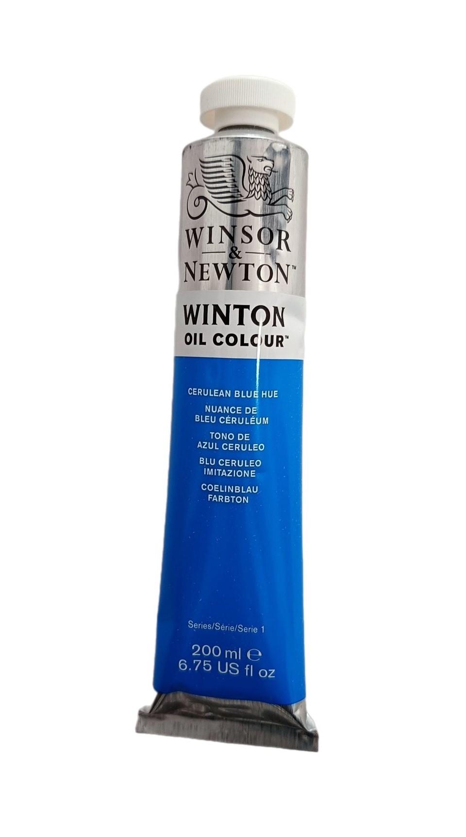 Winsor & Newton SERIE WINTON, Tono de azul cerúleo / Cerulean Blue Hue  No.138,  color fino al oleo en tubo de 200 ml, 1 pza