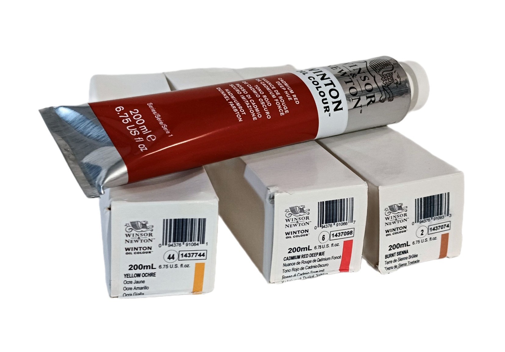 Winsor & Newton SERIE WINTON, Tono Rojo de Cadmio / Cadmium Red Hue No.095,  color fino al oleo en tubo de 200 ml, 1 pza