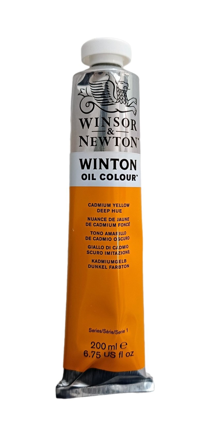 Winsor & Newton SERIE WINTON Tono Amarillo de Cadmio profundo / Cadmium Deep Yellow Hue No. 115,  tubo de 200 ml, 1 pza