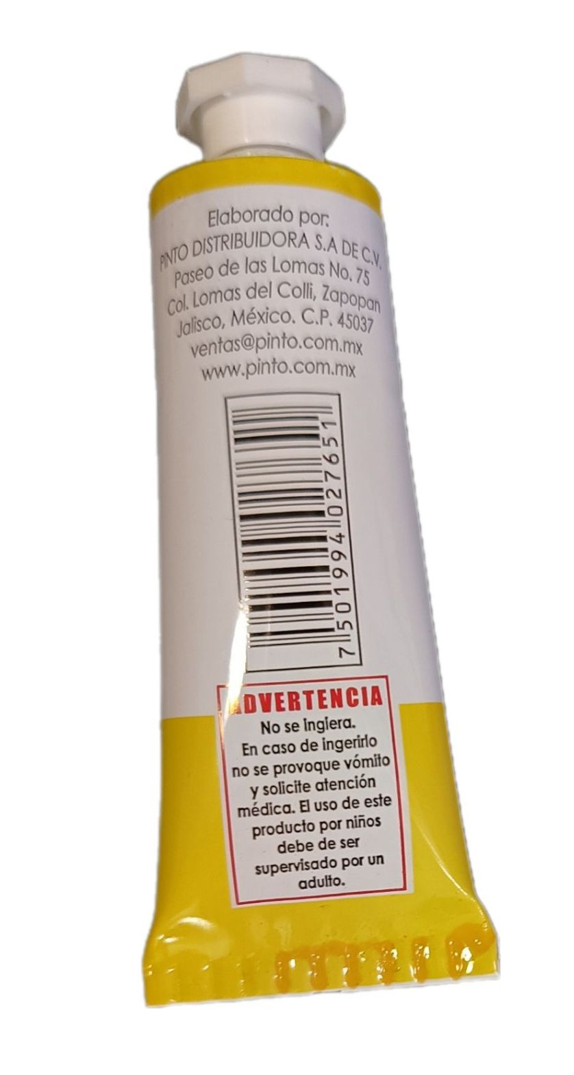 Color Amarillo Limon 511, Tubo de oleo de 37 ml Marca Pinto, serie ACADEMIA