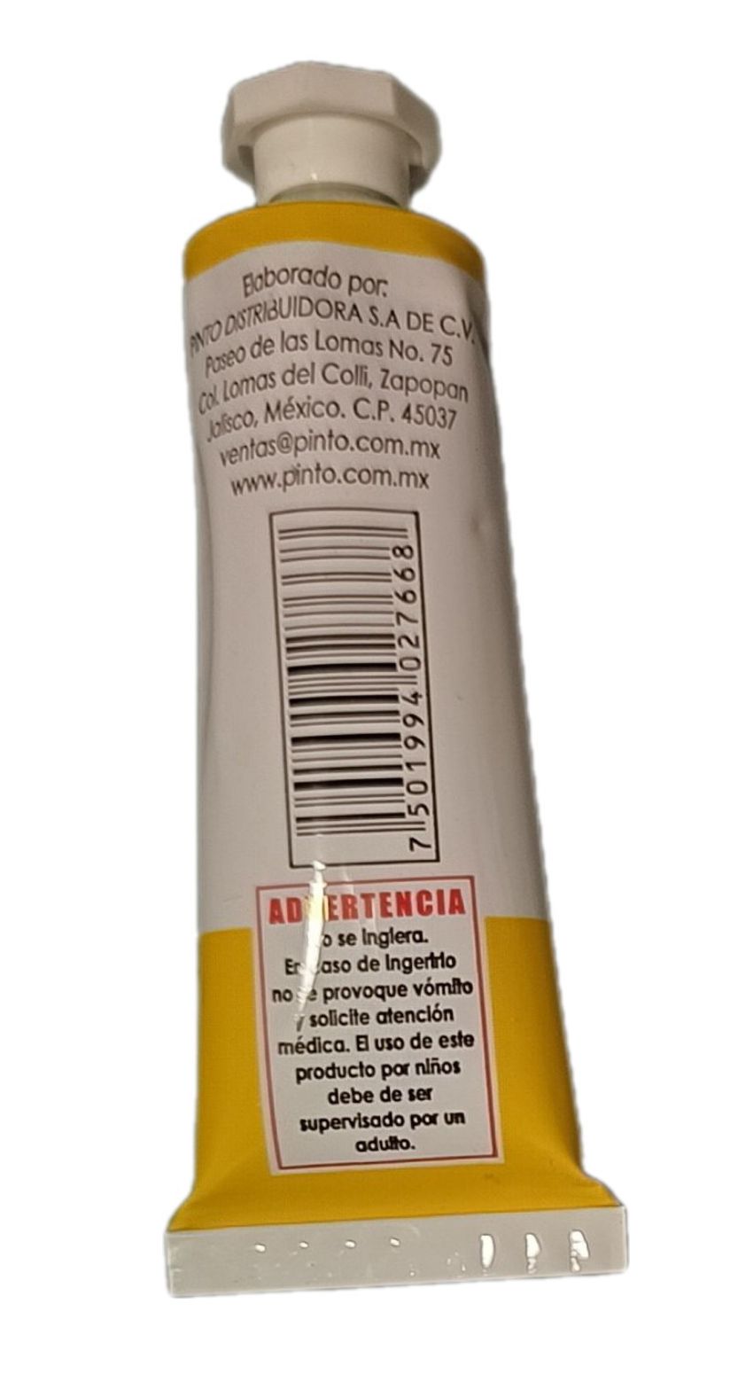 Color Amarillo Claro 512, Tubo de oleo de 37 ml Marca Pinto, serie ACADEMIA