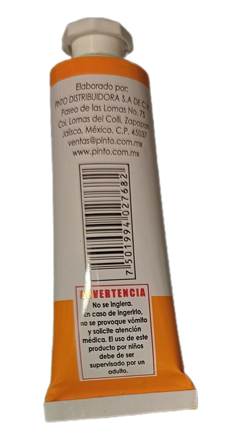 Color Amarillo Oscuro 514, Tubo de oleo de 37 ml Marca Pinto, serie ACADEMIA