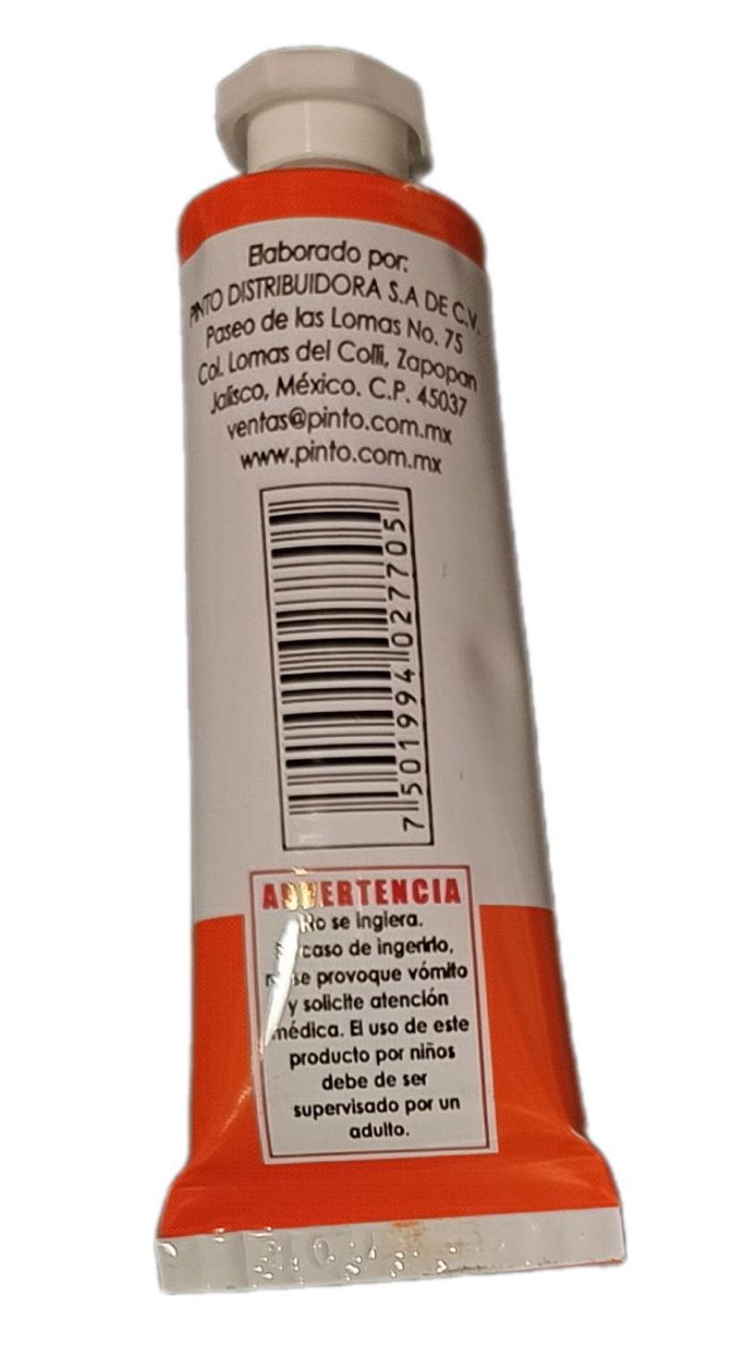 Color Naranja 516, Tubo de oleo de 37 ml Marca Pinto, serie ACADEMIA