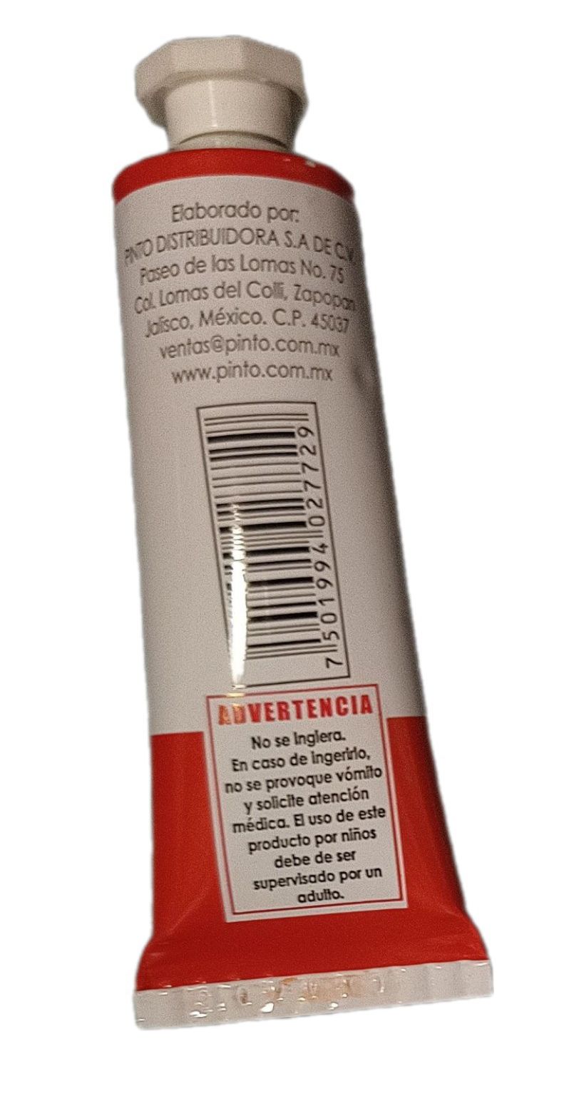 Color Bermellon 522, Tubo de oleo de 37 ml Marca Pinto, serie ACADEMIA
