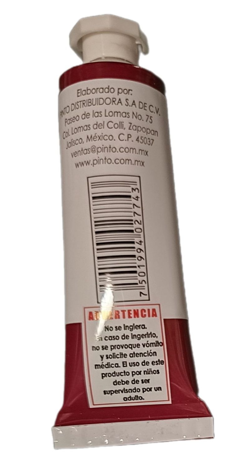 Color Carmin 524, Tubo de oleo de 37 ml Marca Pinto, serie ACADEMIA