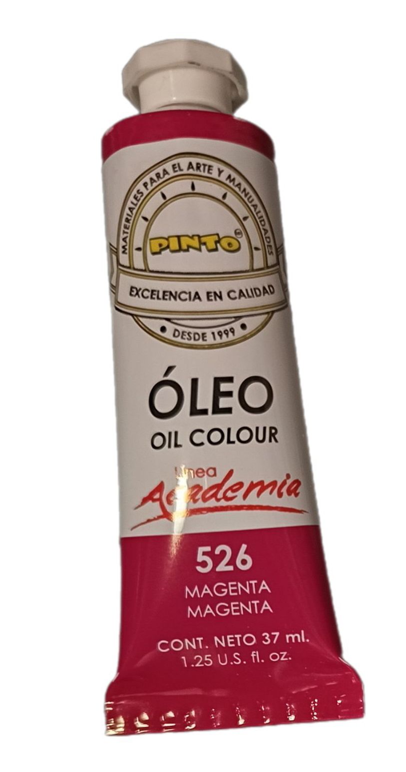 Color Magenta 526, Tubo de oleo de 37 ml Marca Pinto, serie ACADEMIA