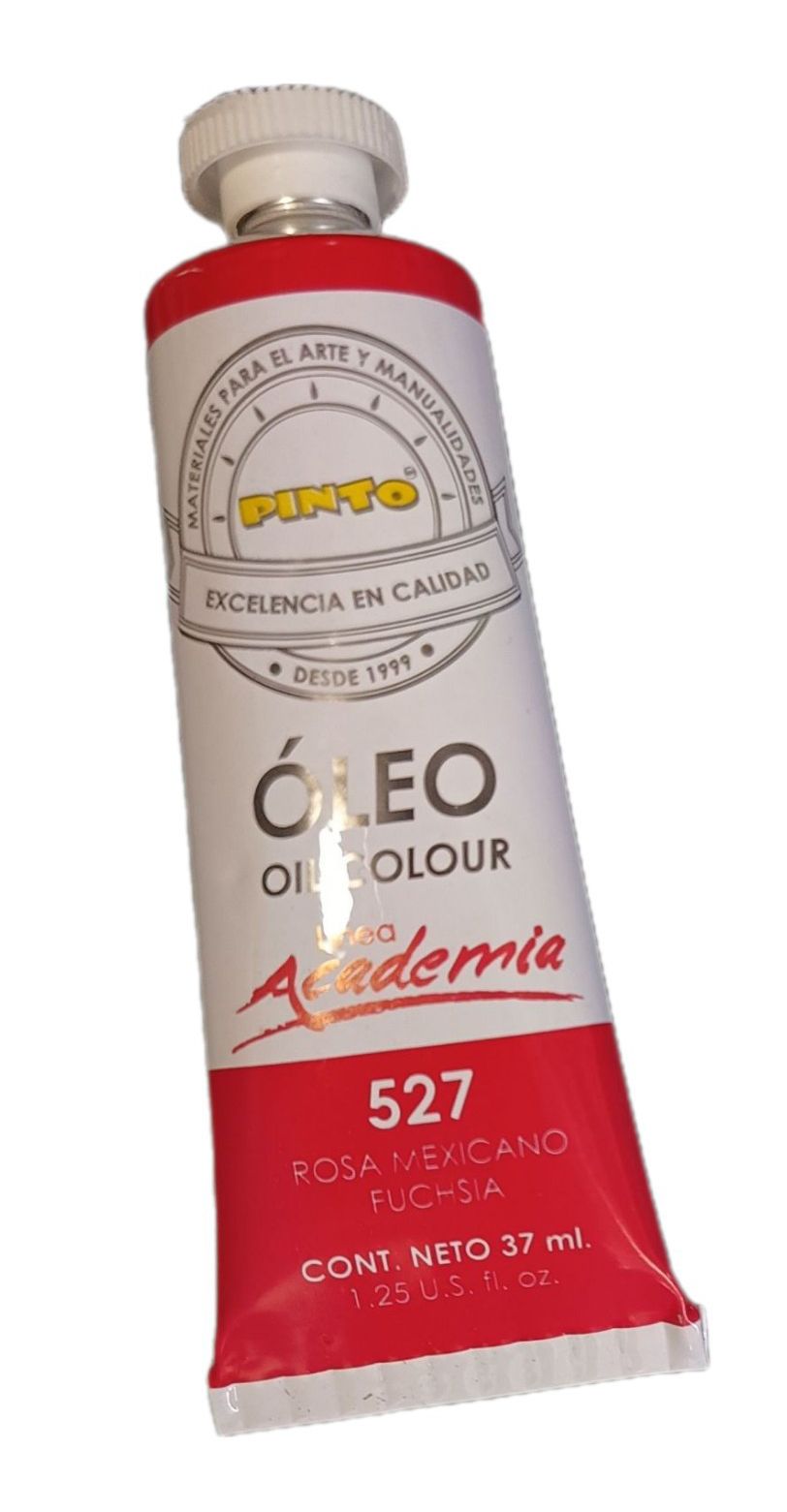 Color Rosa Mexicano 527, Tubo de oleo de 37 ml Marca Pinto, serie ACADEMIA