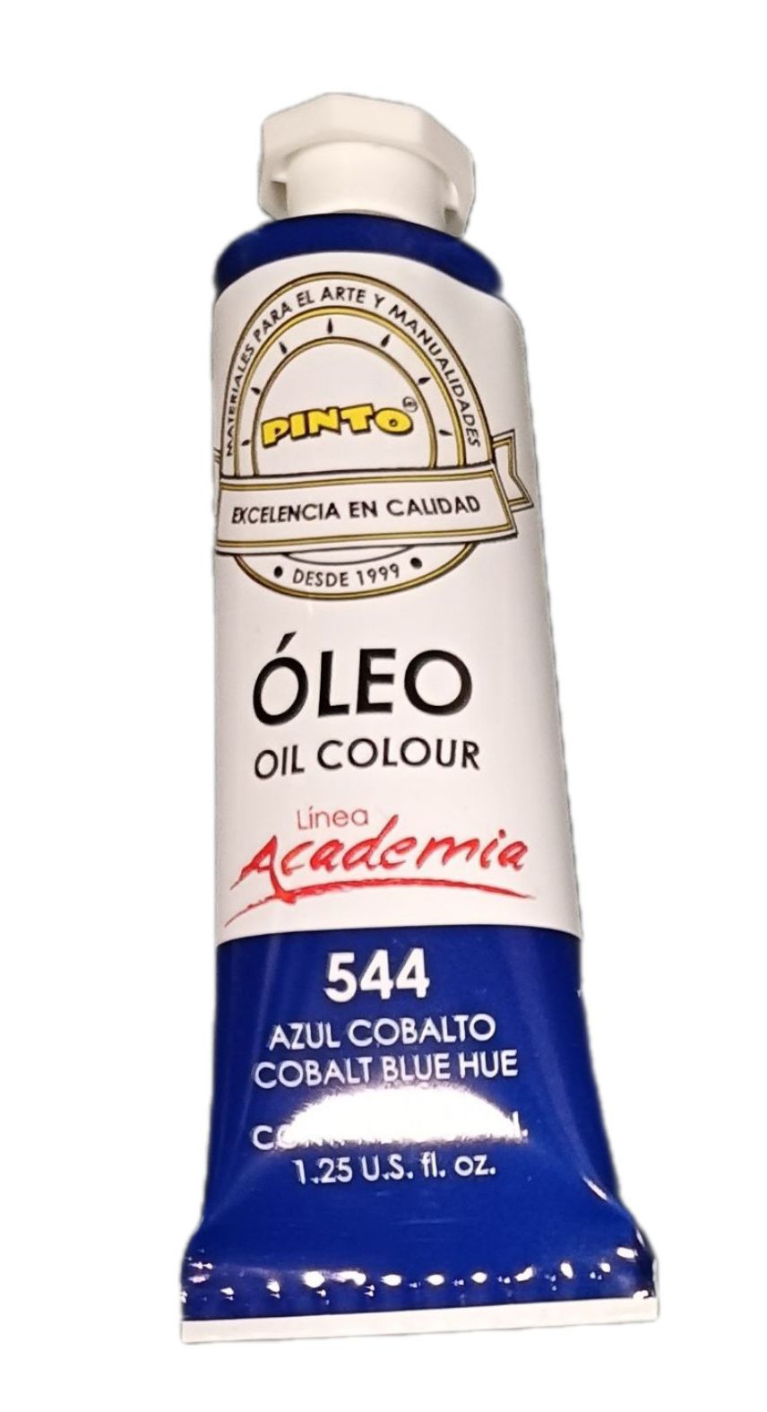 Color Azul Cobalto 544, Tubo de oleo de 37 ml Marca Pinto, serie ACADEMIA