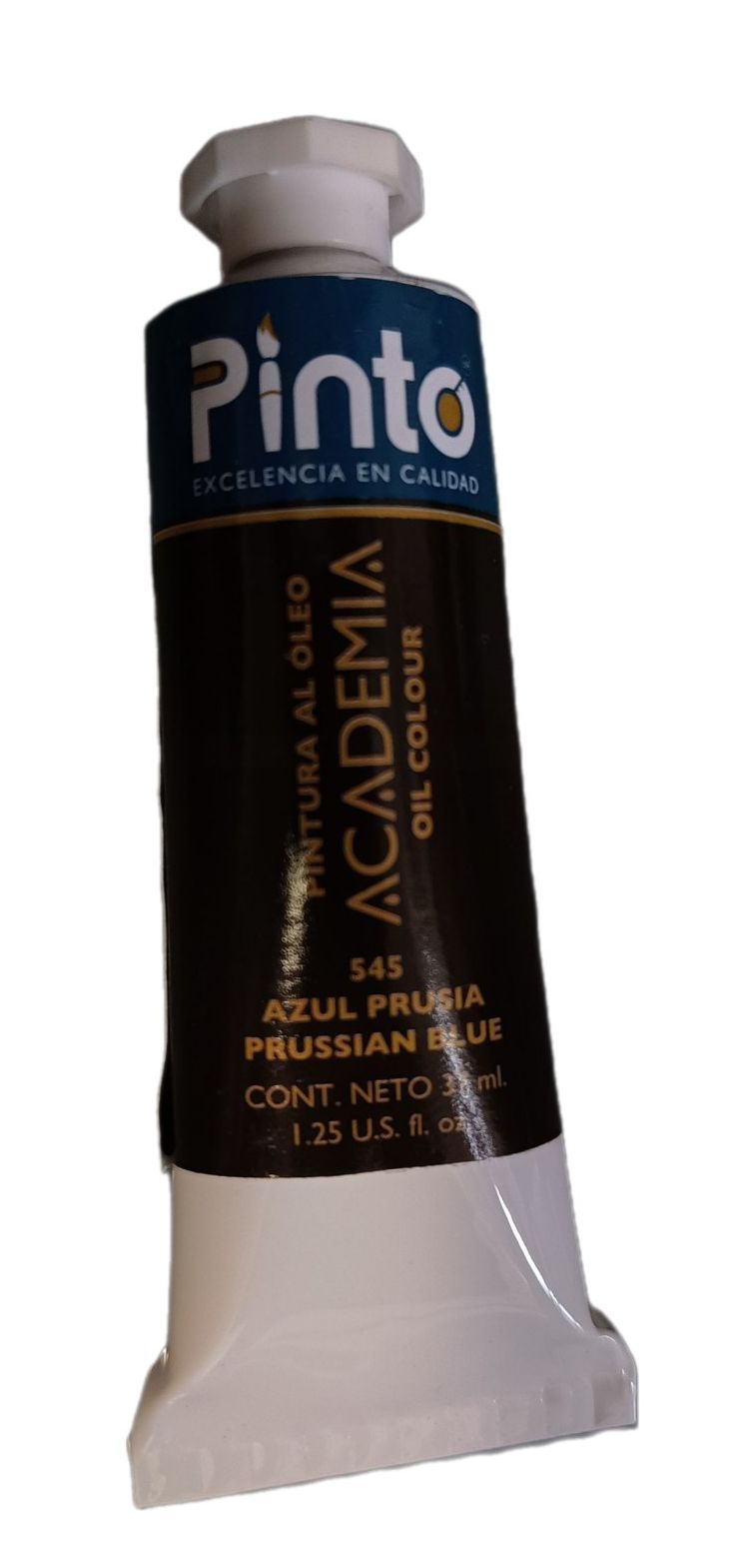 Color Azul De Prusia 545, Tubo de oleo de 37 ml Marca Pinto, serie ACADEMIA