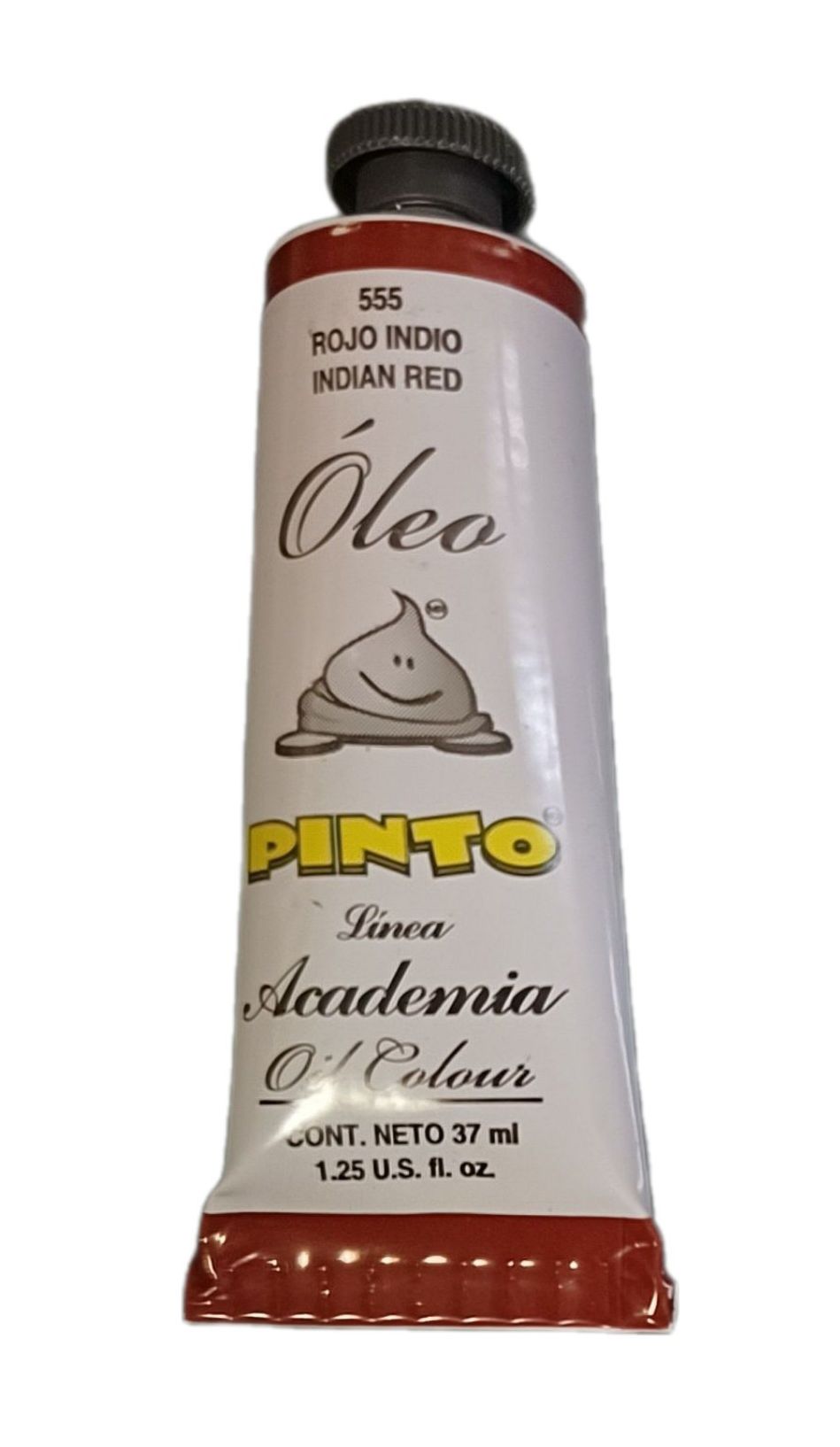 Color Rojo Indio 555, Tubo de oleo de 37 ml Marca Pinto, serie ACADEMIA