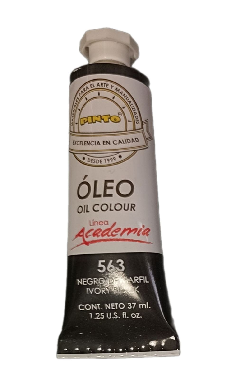 Color Negro de Marfil 563, Tubo de oleo de 37 ml Marca Pinto, serie ACADEMIA
