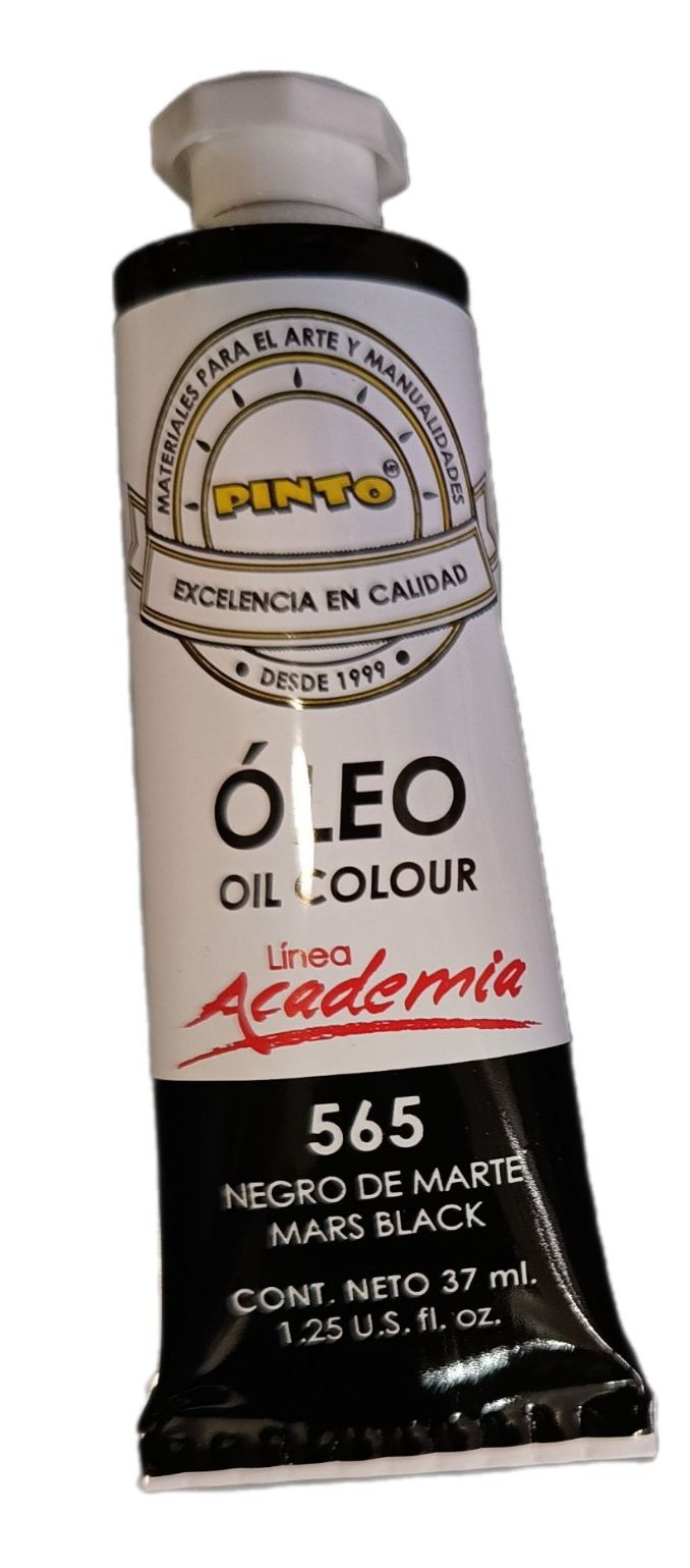 Color Negro de Marte 565, Tubo de oleo de 37 ml Marca Pinto, serie ACADEMIA