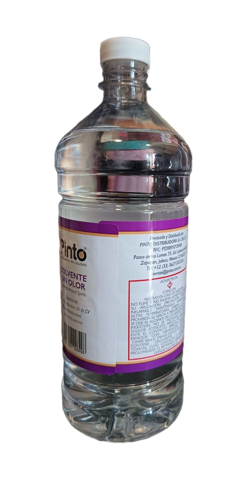 Solvente sin olor para pintura al oleo Marca Pinto, 1 litro de capacidad
