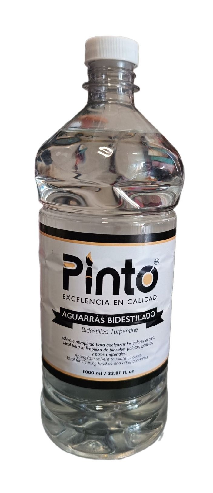 Aguarras Bidestilado (Escencia de trementina) Marca Pinto, 1 litro de capacidad