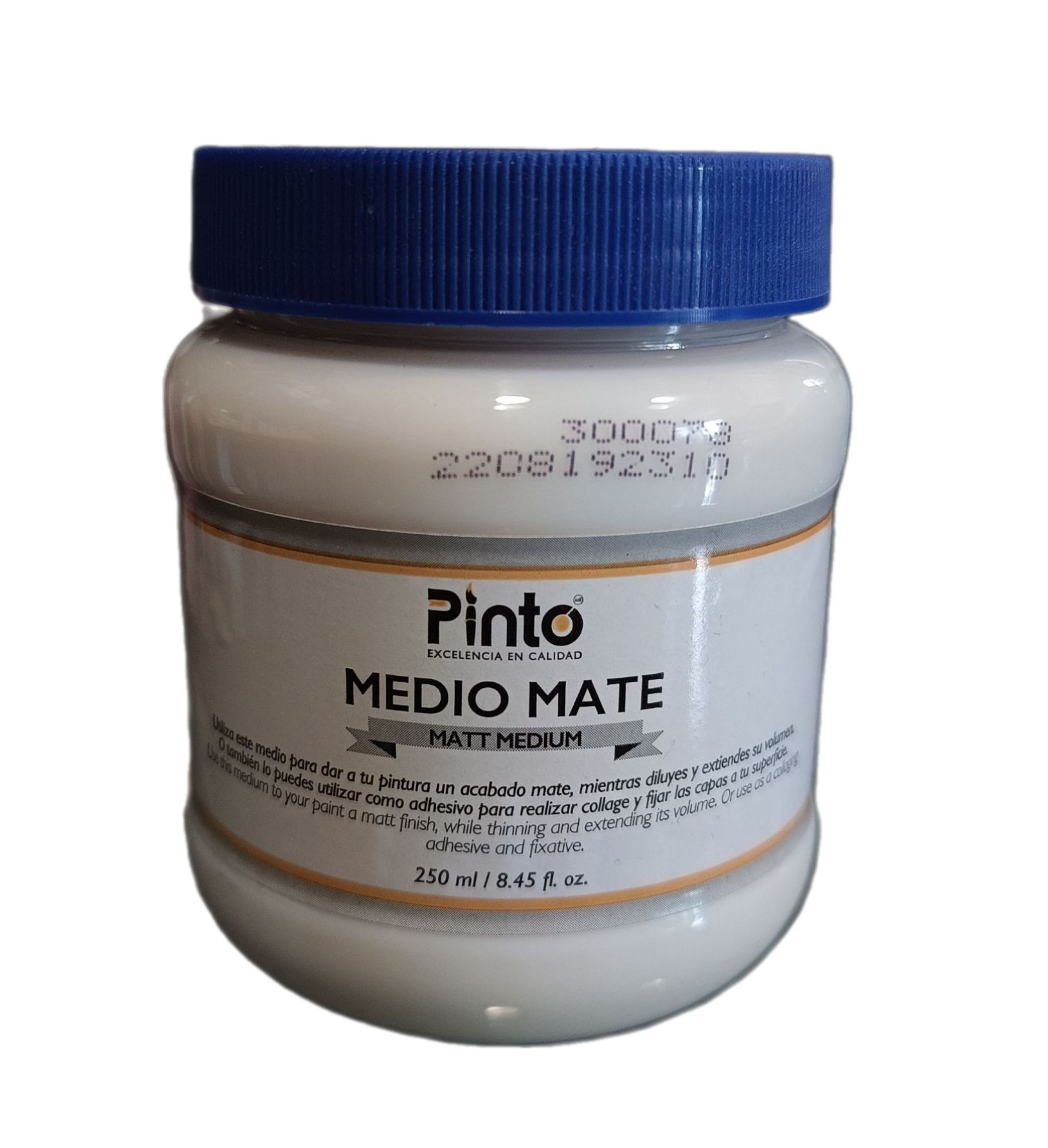 Medio Mate para pintura acrilica Marca Pinto, 240 ml de capacidad