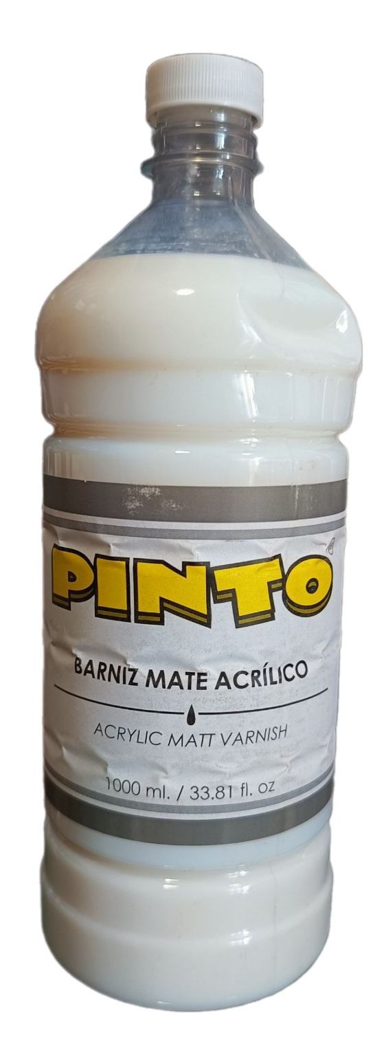 Barniz Mate para pintura acrilica Marca Pinto, 1 litro de capacidad