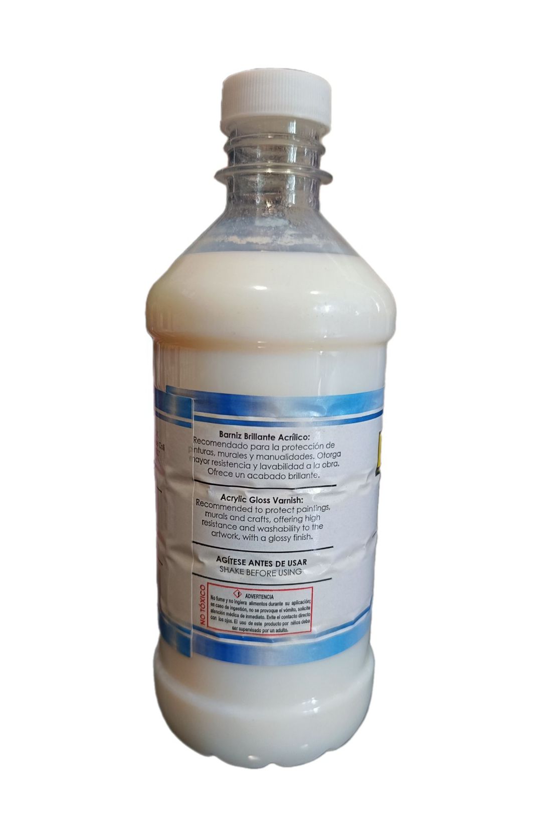 Barniz Brillante para pintura acrilica Marca Pinto, 500 ml de capacidad