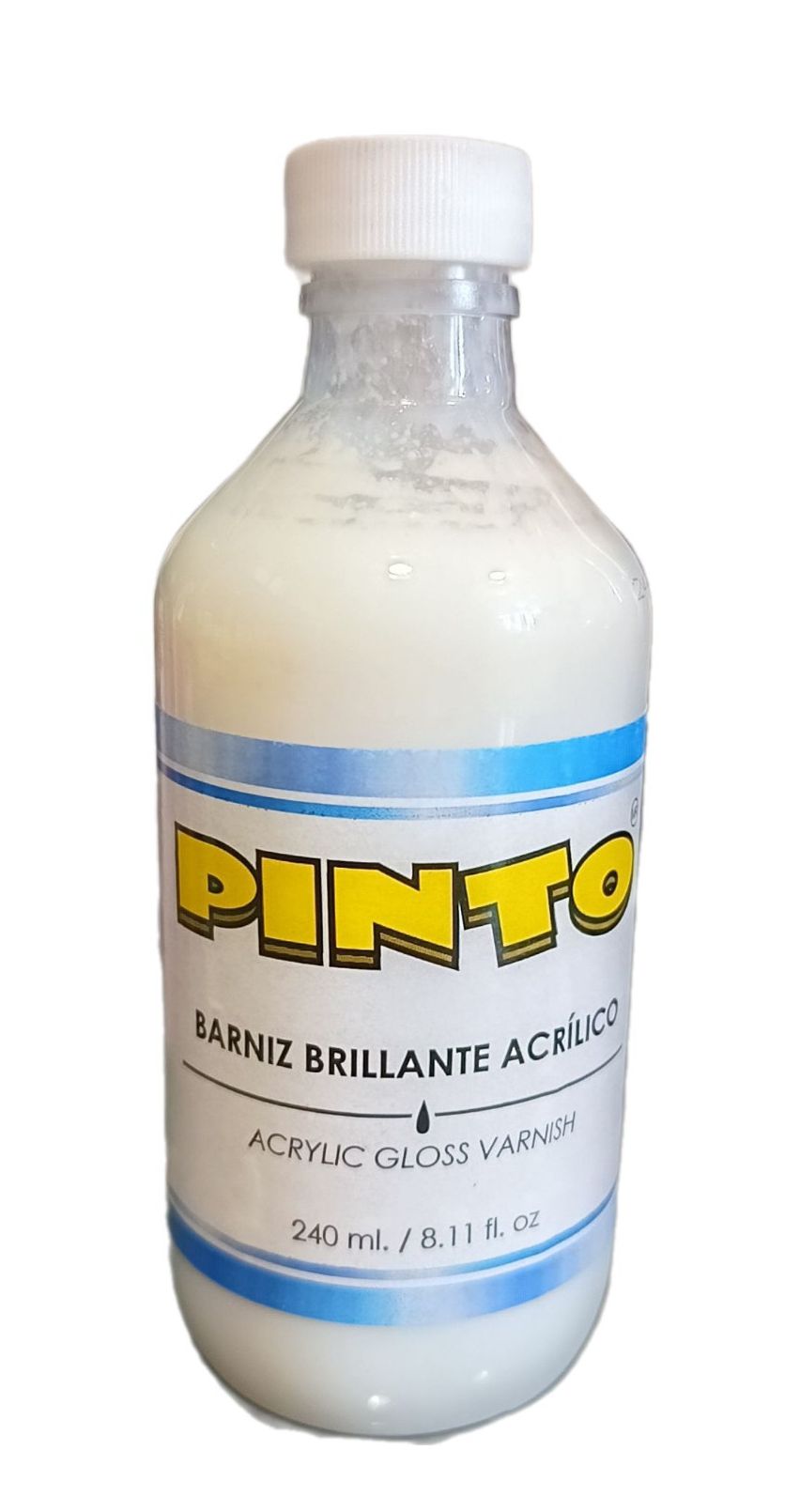Barniz Brillante para pintura acrilica Marca Pinto, 240 ml de capacidad