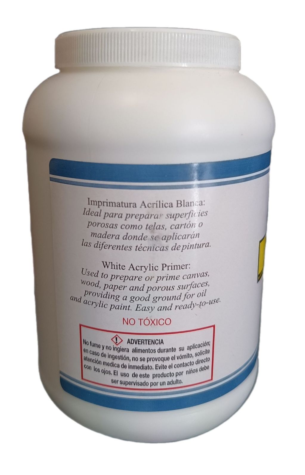 Gesso Blanco para imprimar lienzos Marca Pinto, 1 litro de capacidad